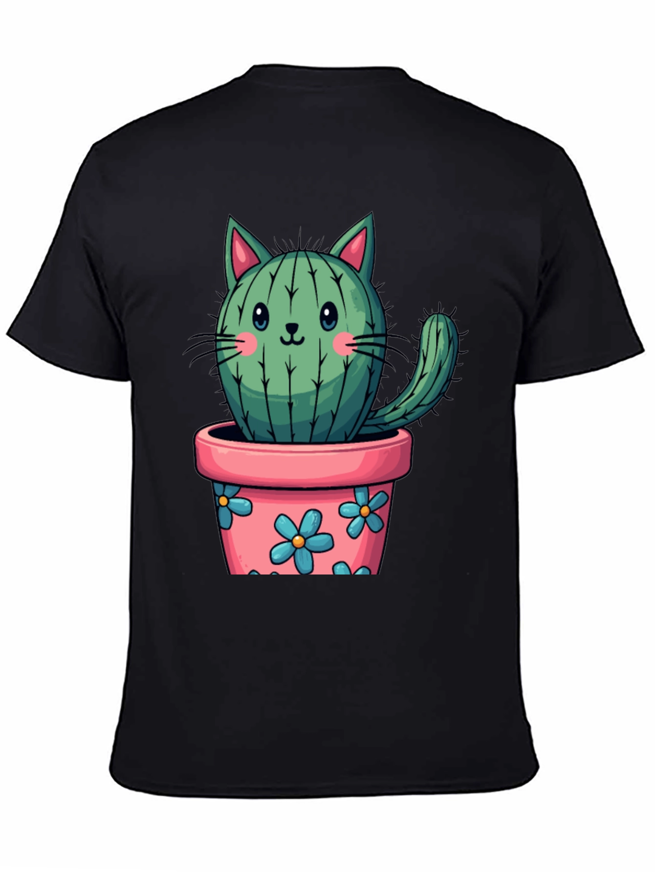 Cactus Cat T-Shirt - Potted Plant Kitten Tee