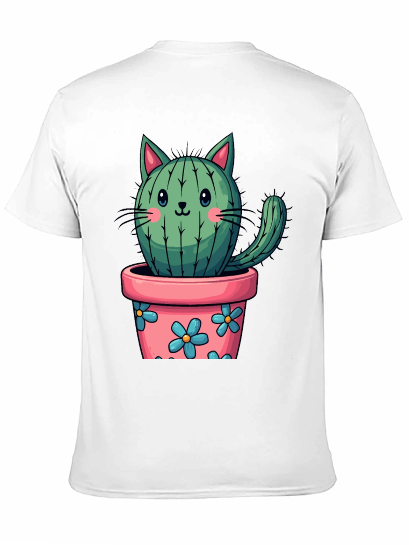 Cactus Cat T-Shirt - Potted Plant Kitten Tee