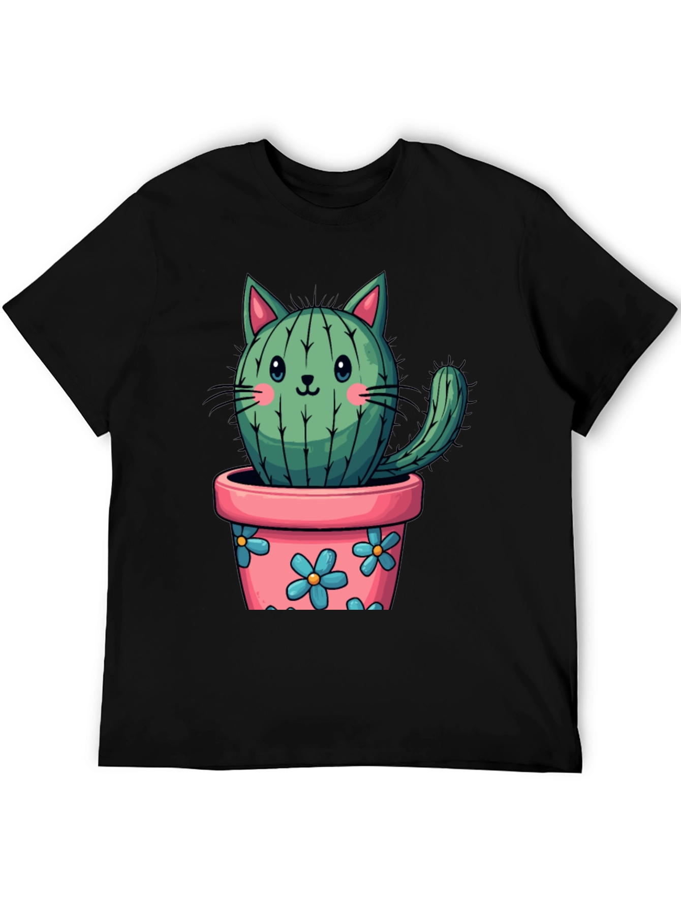 Cactus Cat T-Shirt - Potted Plant Kitten Tee