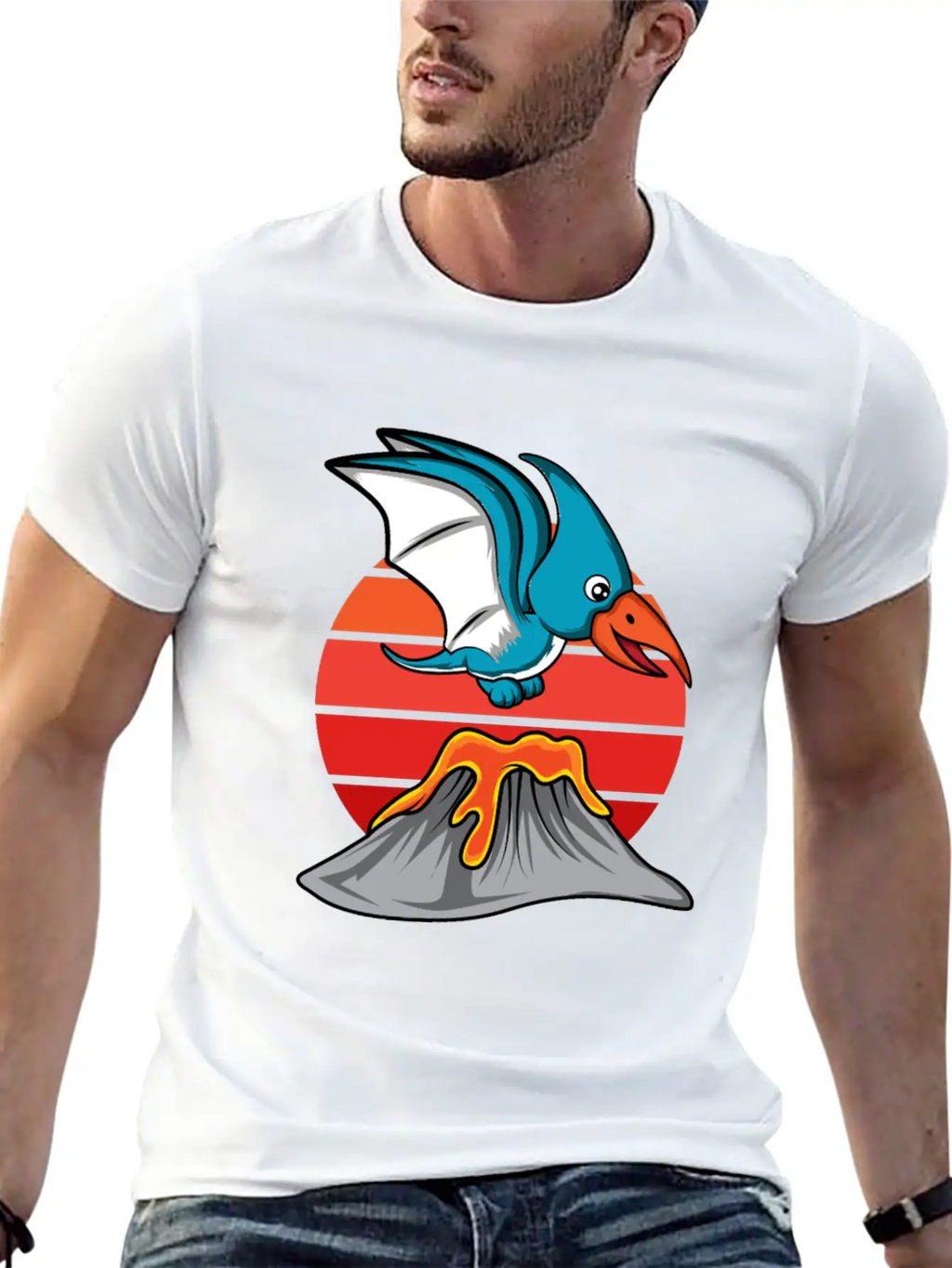 Pterodactyl Cute Volcanology Student Gift Essential Cotton Tee For Daily Outfits – Unisex Style