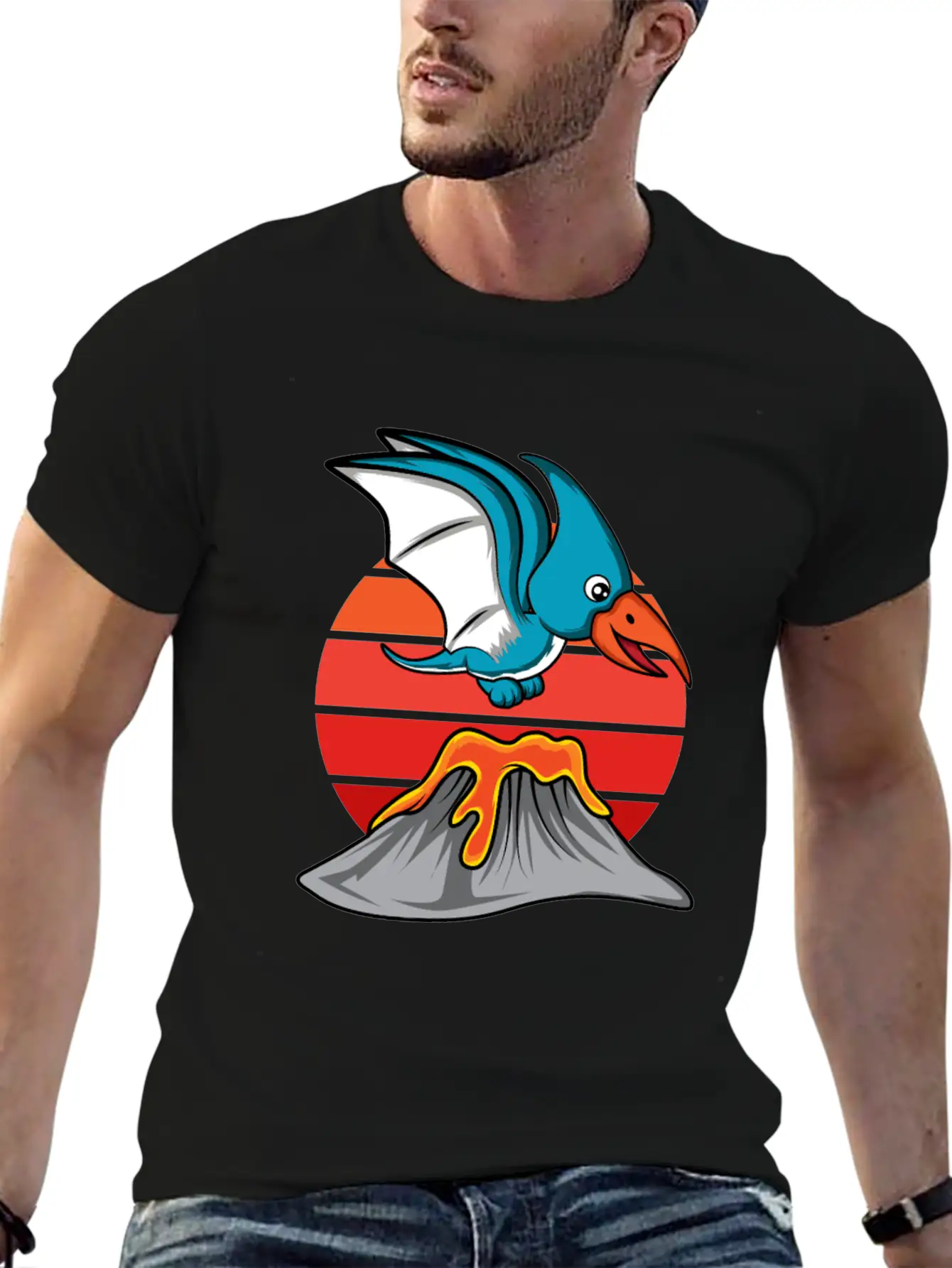 Pterodactyl Cute Volcanology Student Gift Essential Cotton Tee For Daily Outfits – Unisex Style
