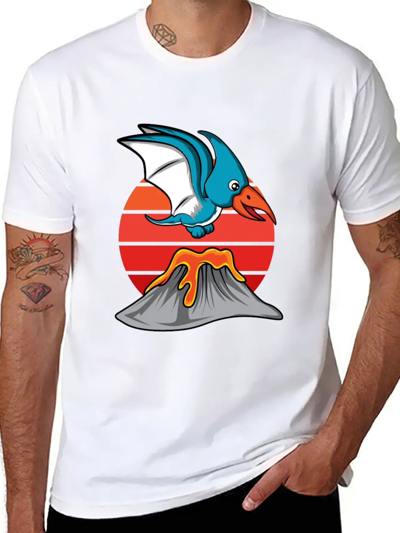 Pterodactyl Cute Volcanology Student Gift Essential Cotton Tee For Daily Outfits – Unisex Style