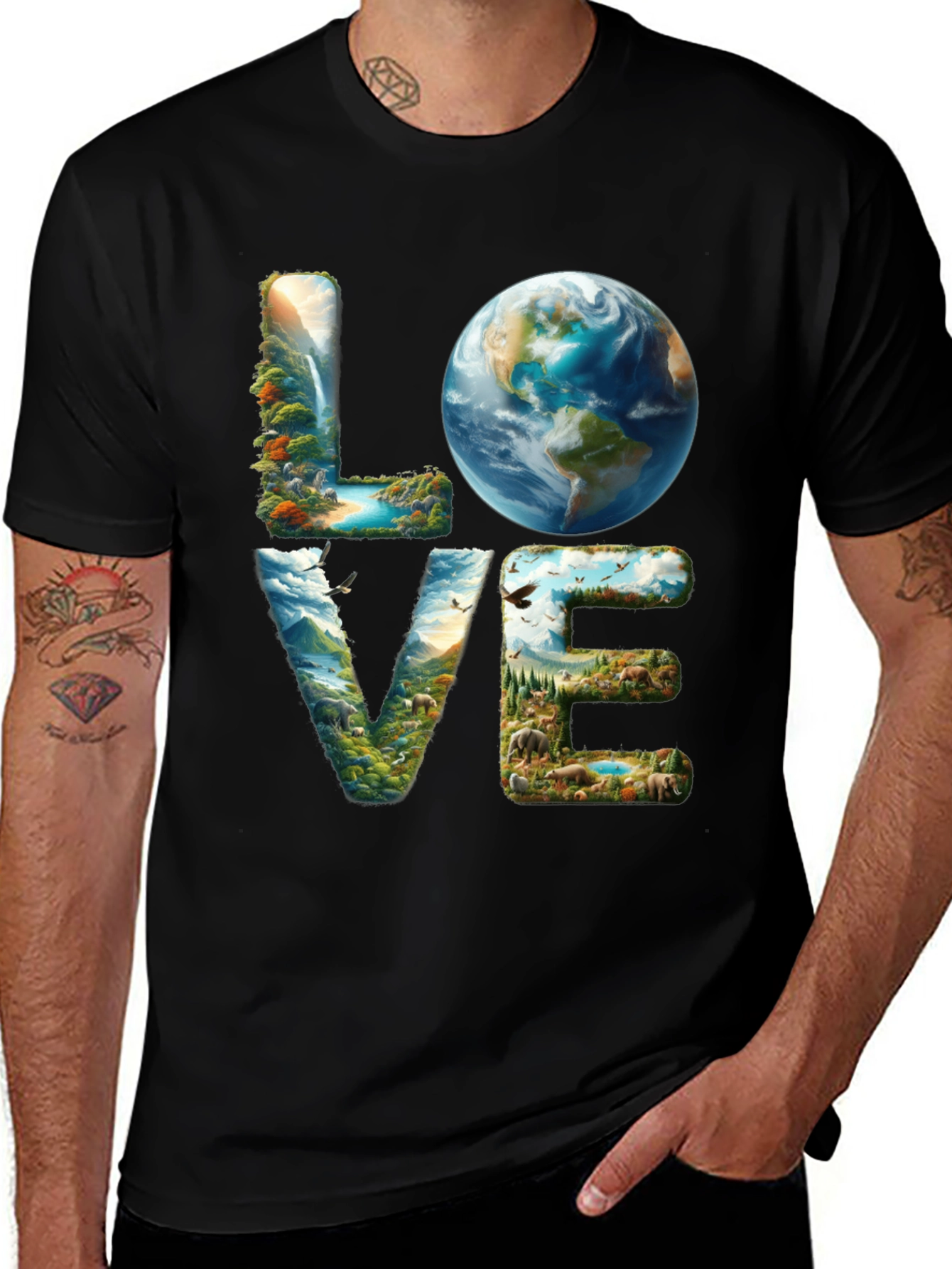 Love Earth T-Shirt - Nature Design