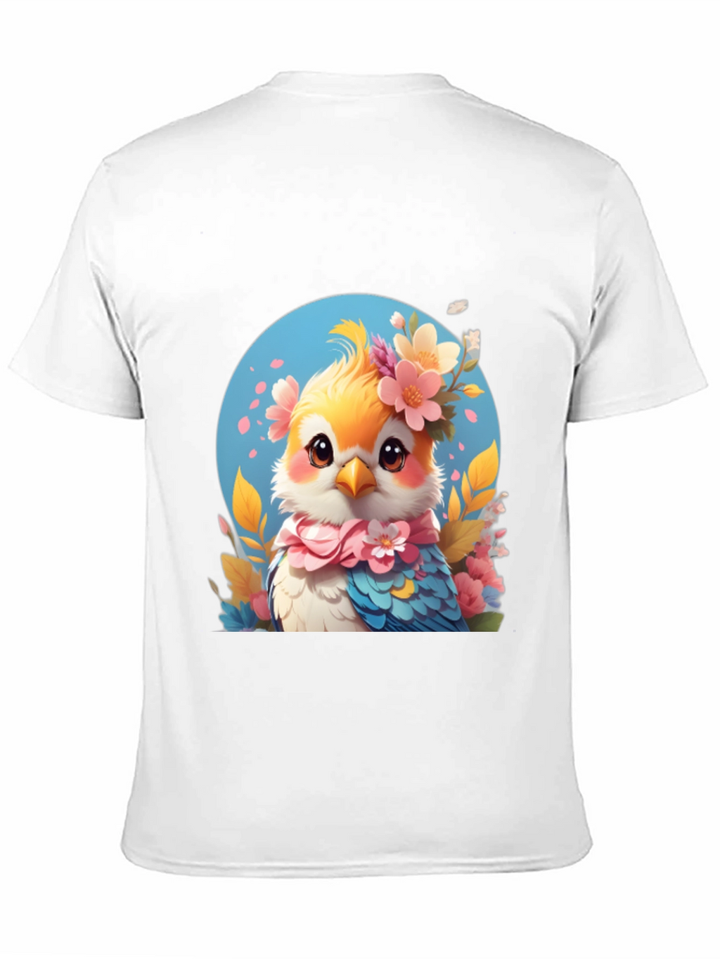 Bird with Floral Crown Graphic Tee