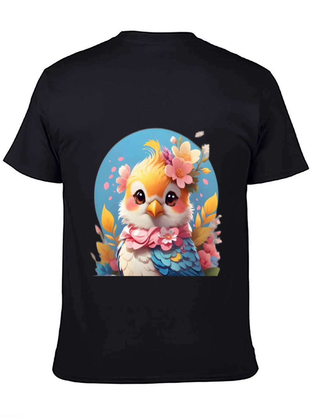 Bird with Floral Crown Graphic Tee