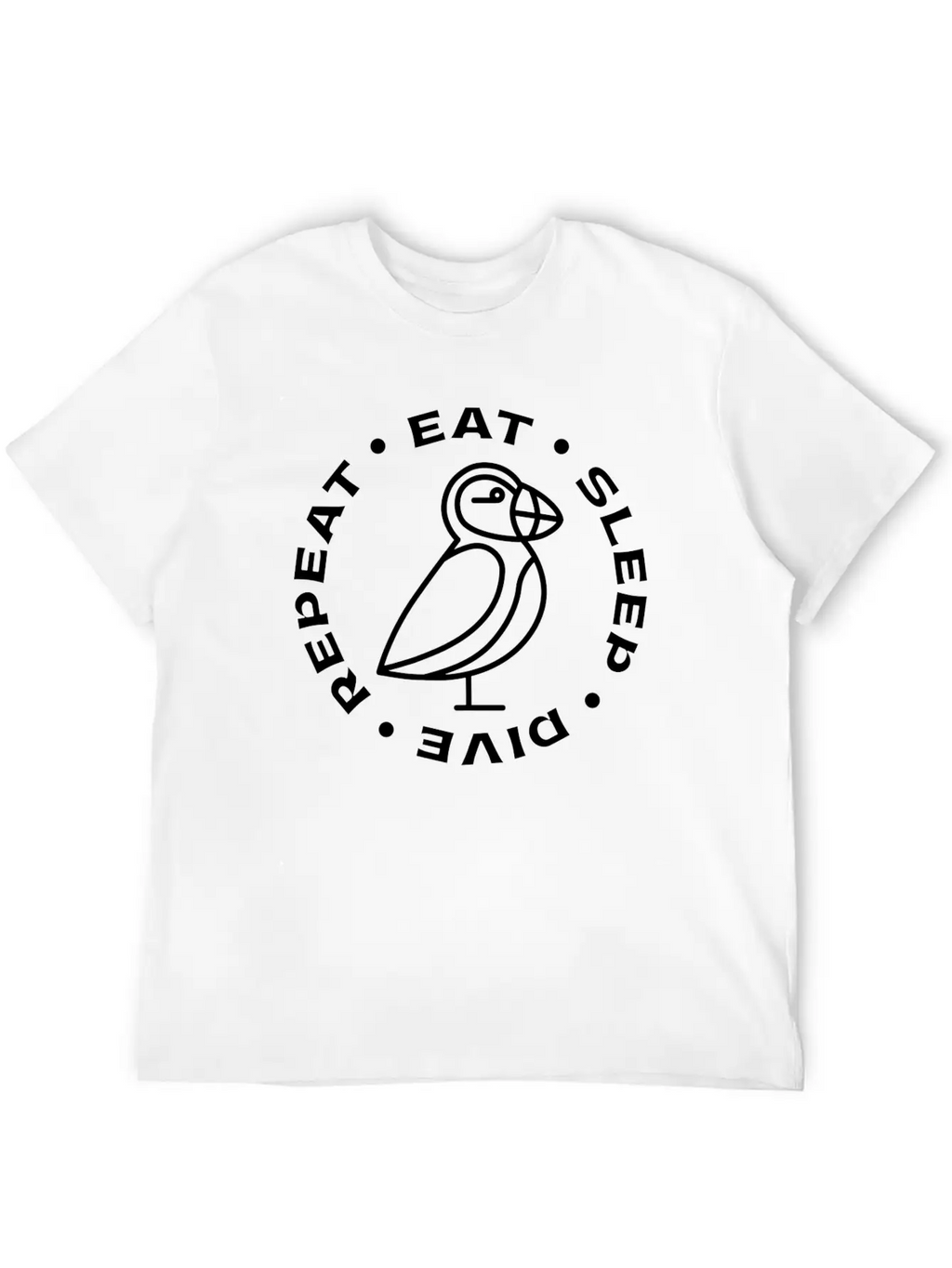 Puffin Bird Design Seabird Puffins Unisex Casual T-Shirt – Clean Design For Daily Comfort