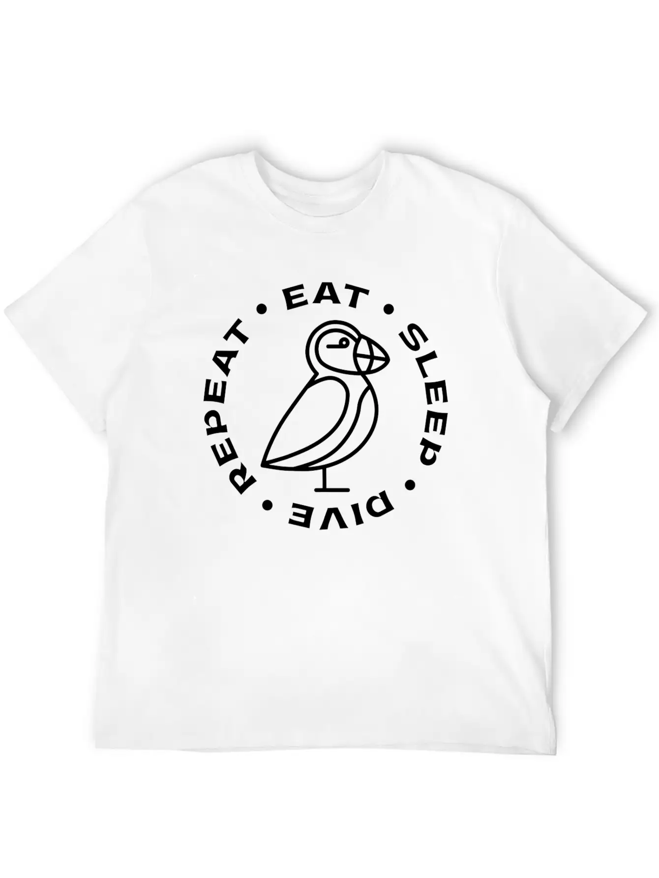 Puffin Bird Design Seabird Puffins Unisex Casual T-Shirt – Clean Design For Daily Comfort