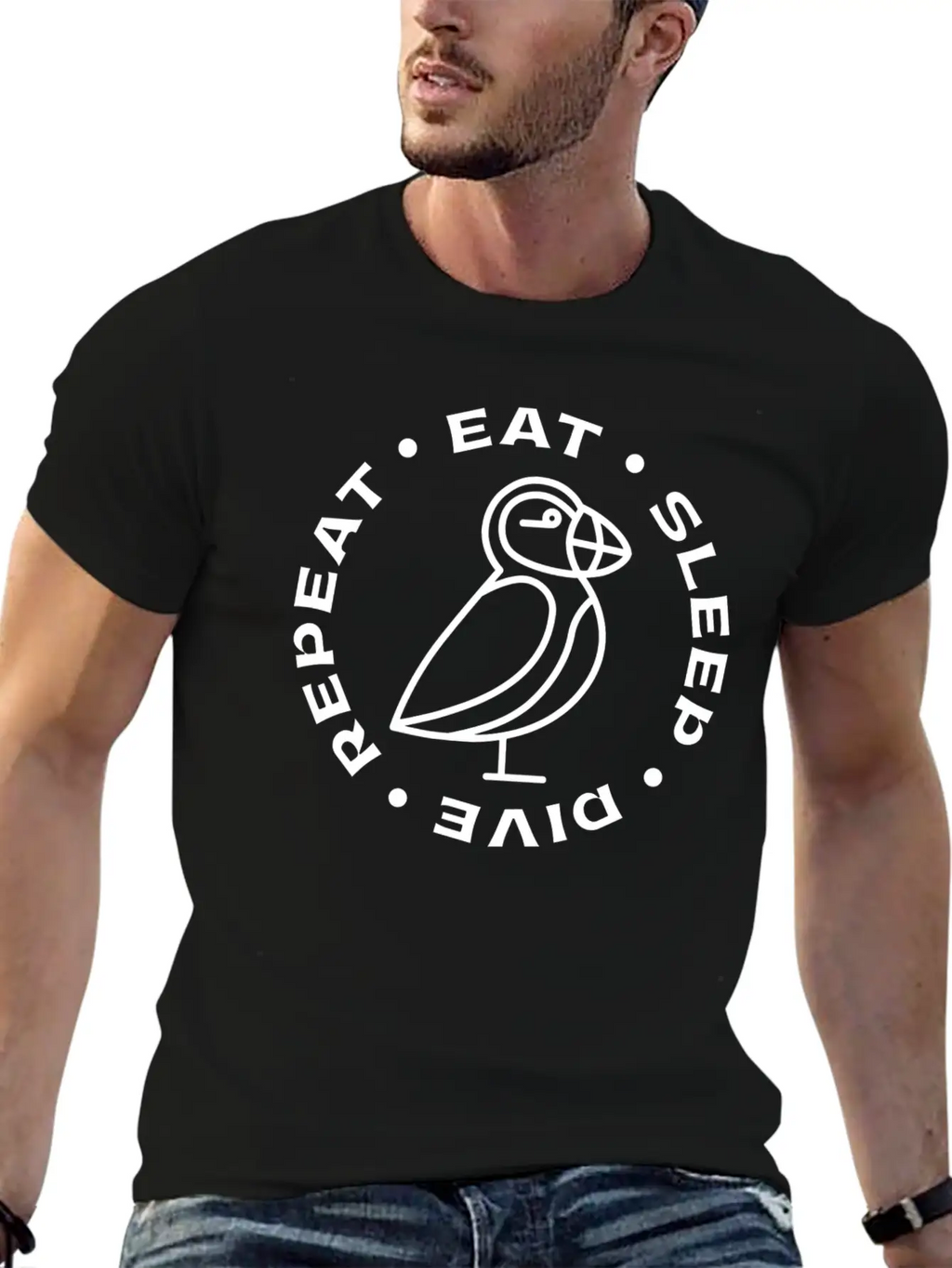 Puffin Bird Design Seabird Puffins Unisex Casual T-Shirt – Clean Design For Daily Comfort