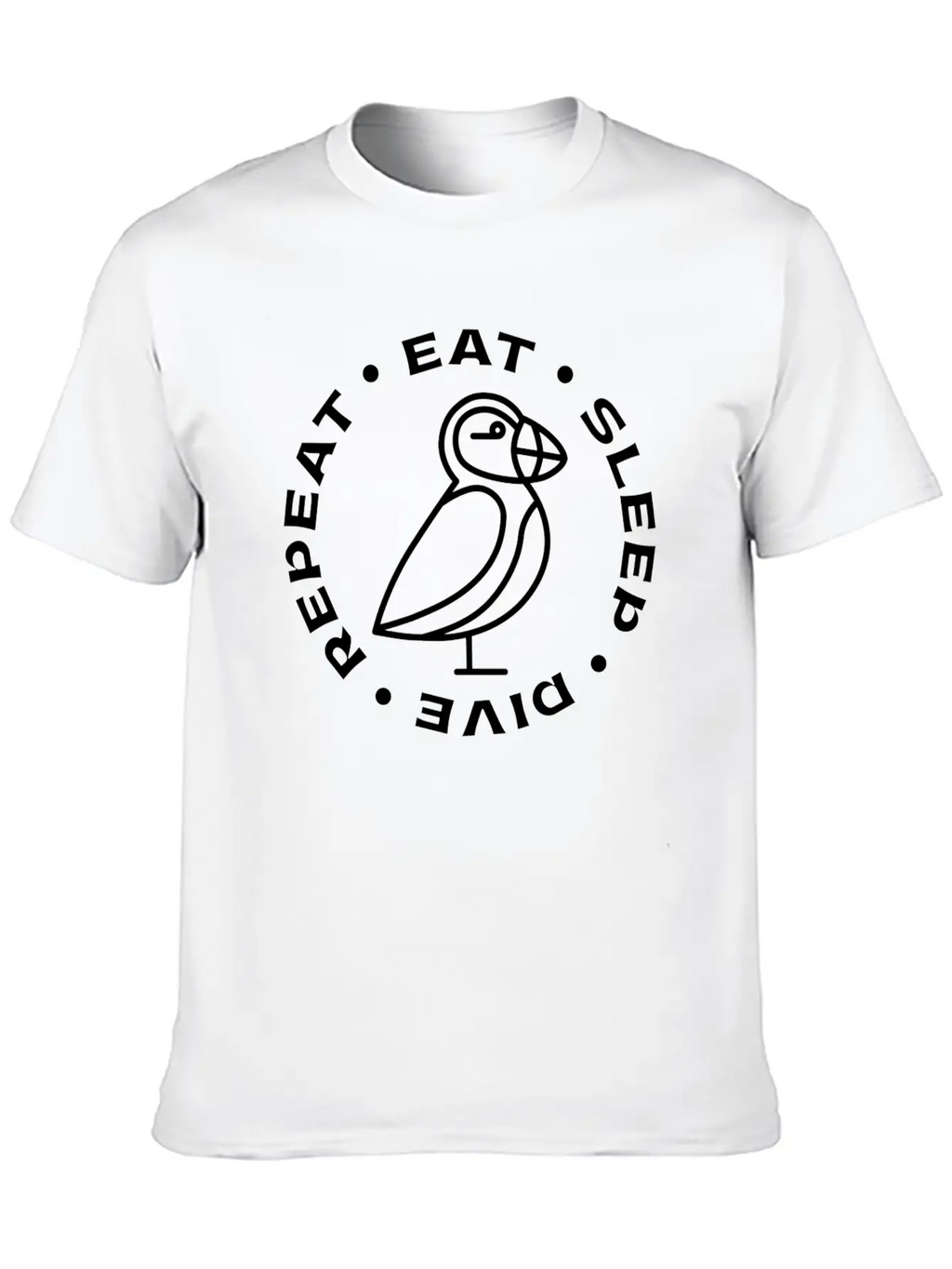Puffin Bird Design Seabird Puffins Unisex Casual T-Shirt – Clean Design For Daily Comfort