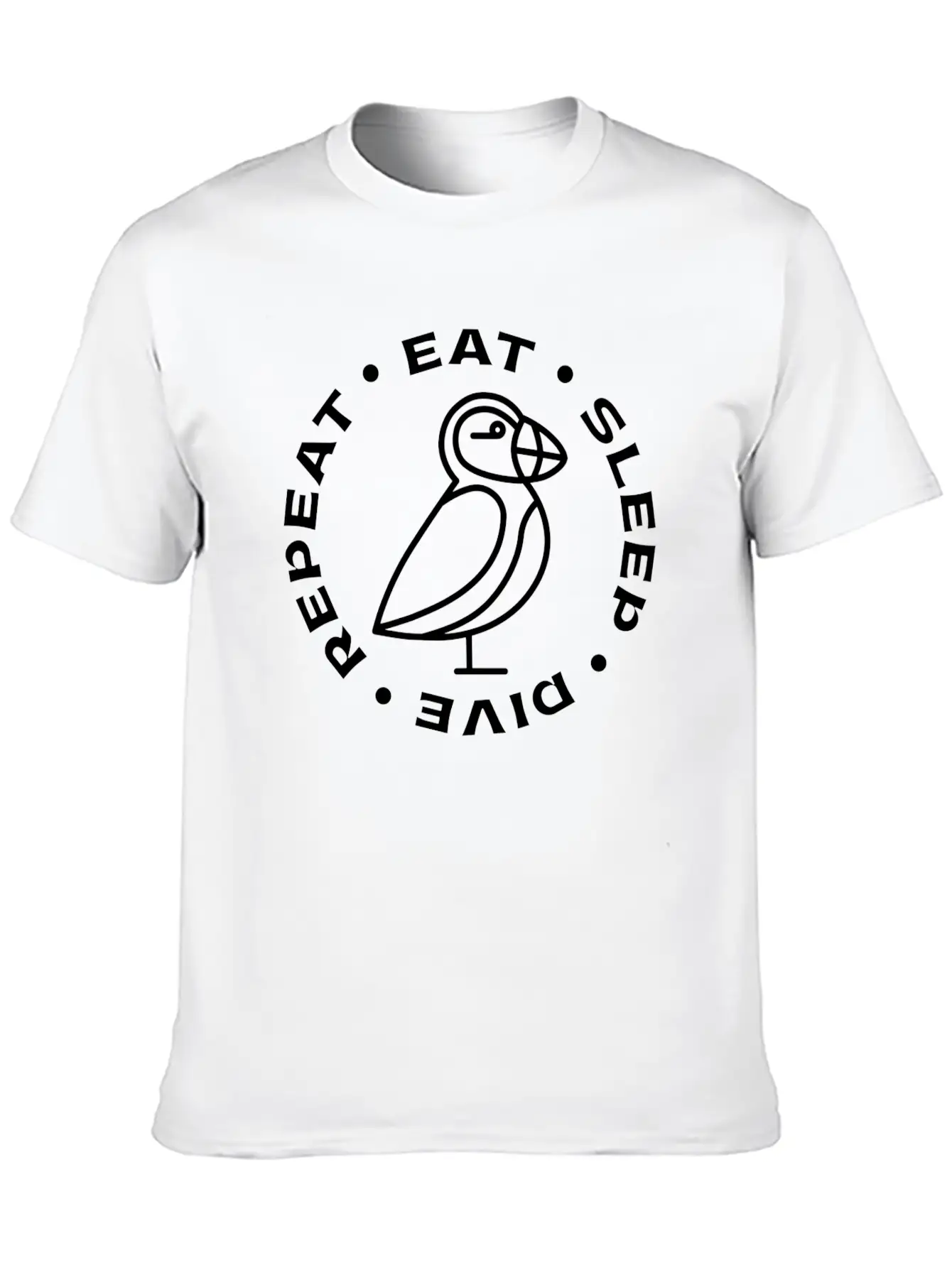 Puffin Bird Design Seabird Puffins Unisex Casual T-Shirt – Clean Design For Daily Comfort