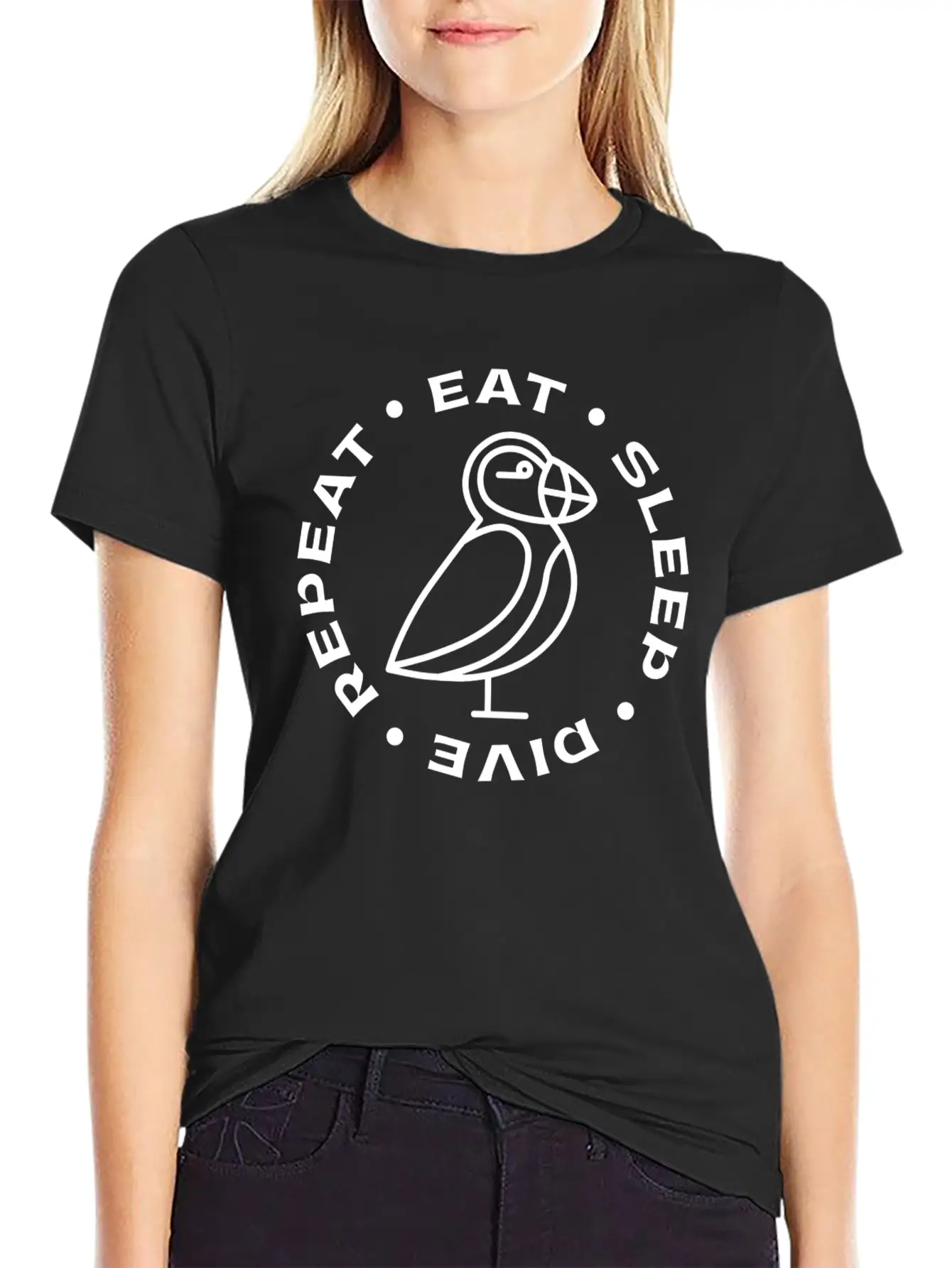 Puffin Bird Design Seabird Puffins Unisex Casual T-Shirt – Clean Design For Daily Comfort