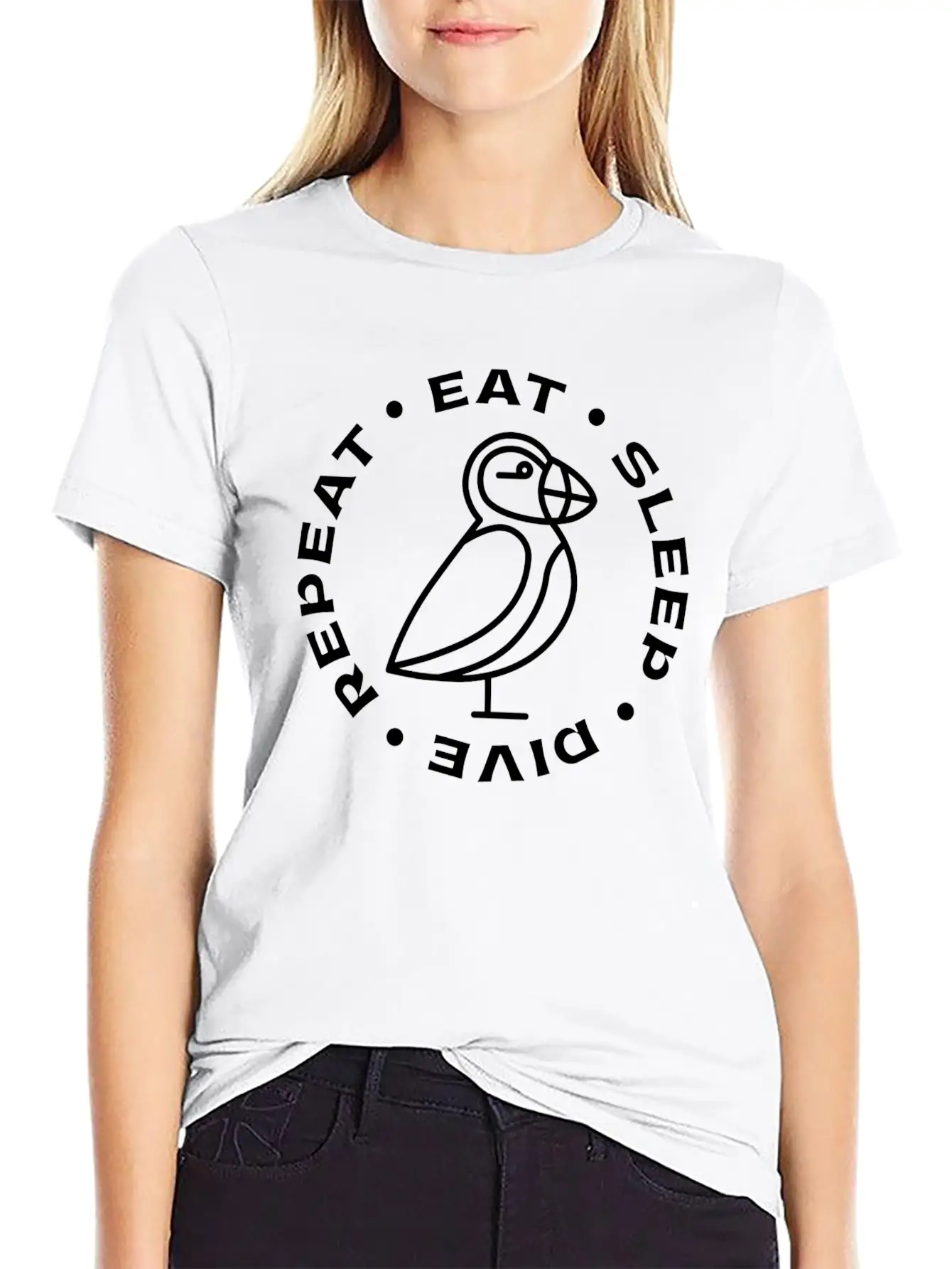Puffin Bird Design Seabird Puffins Unisex Casual T-Shirt – Clean Design For Daily Comfort
