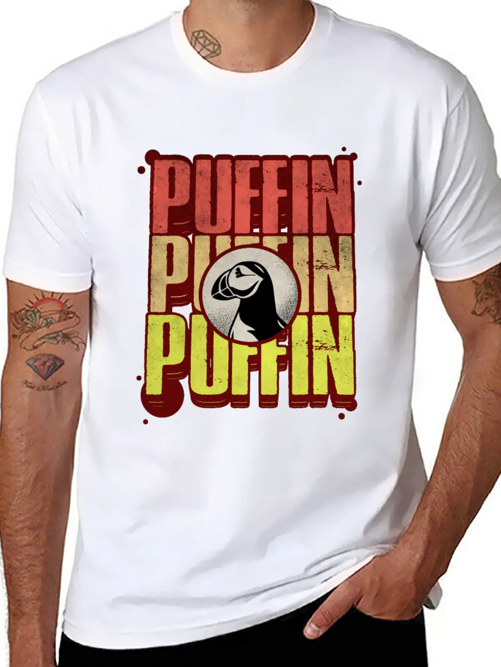 Puffin Puffin Puffin Casual Graphic T-Shirt – Simple And Comfortable Daily Wear