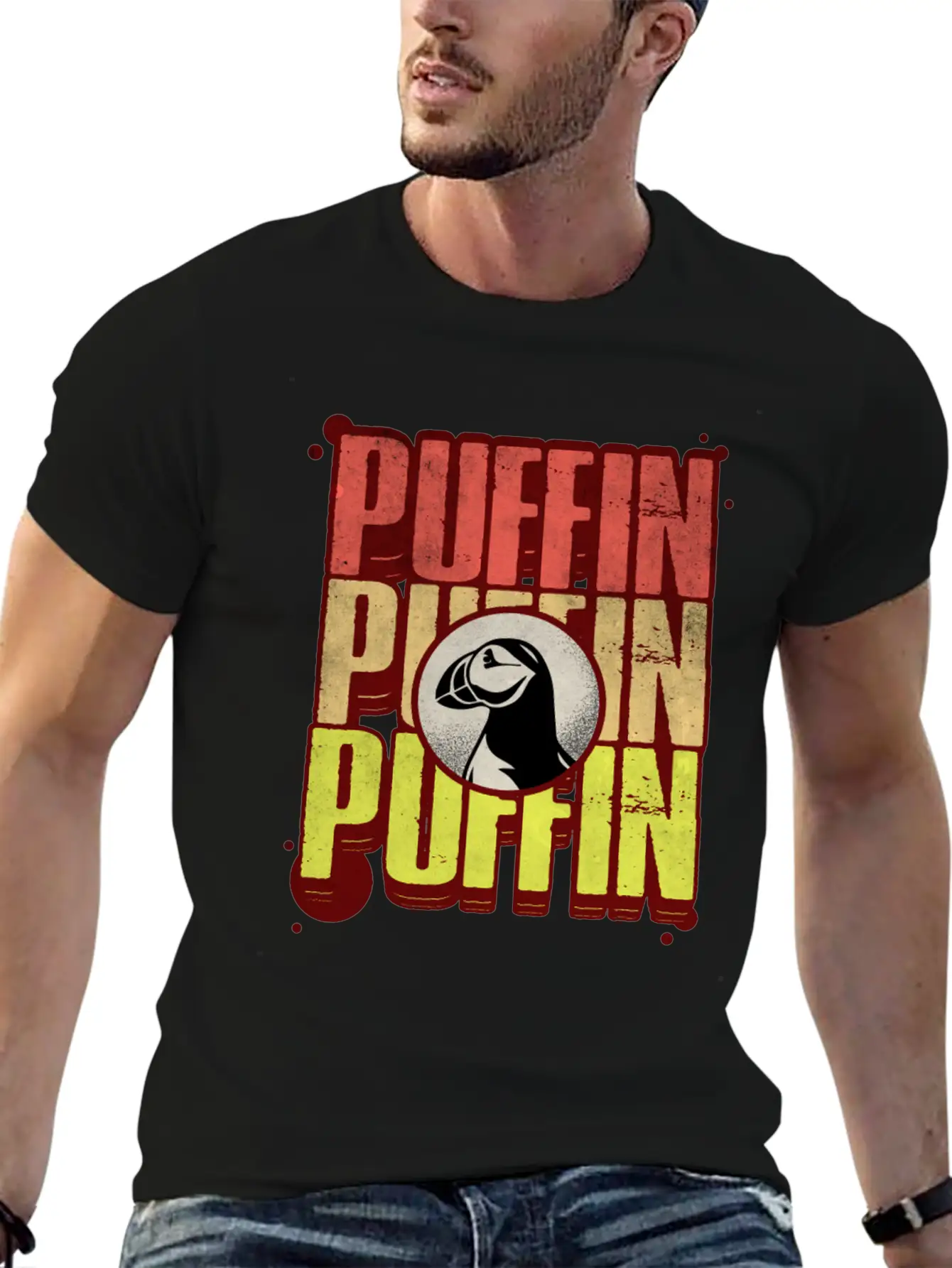 Puffin Puffin Puffin Casual Graphic T-Shirt – Simple And Comfortable Daily Wear