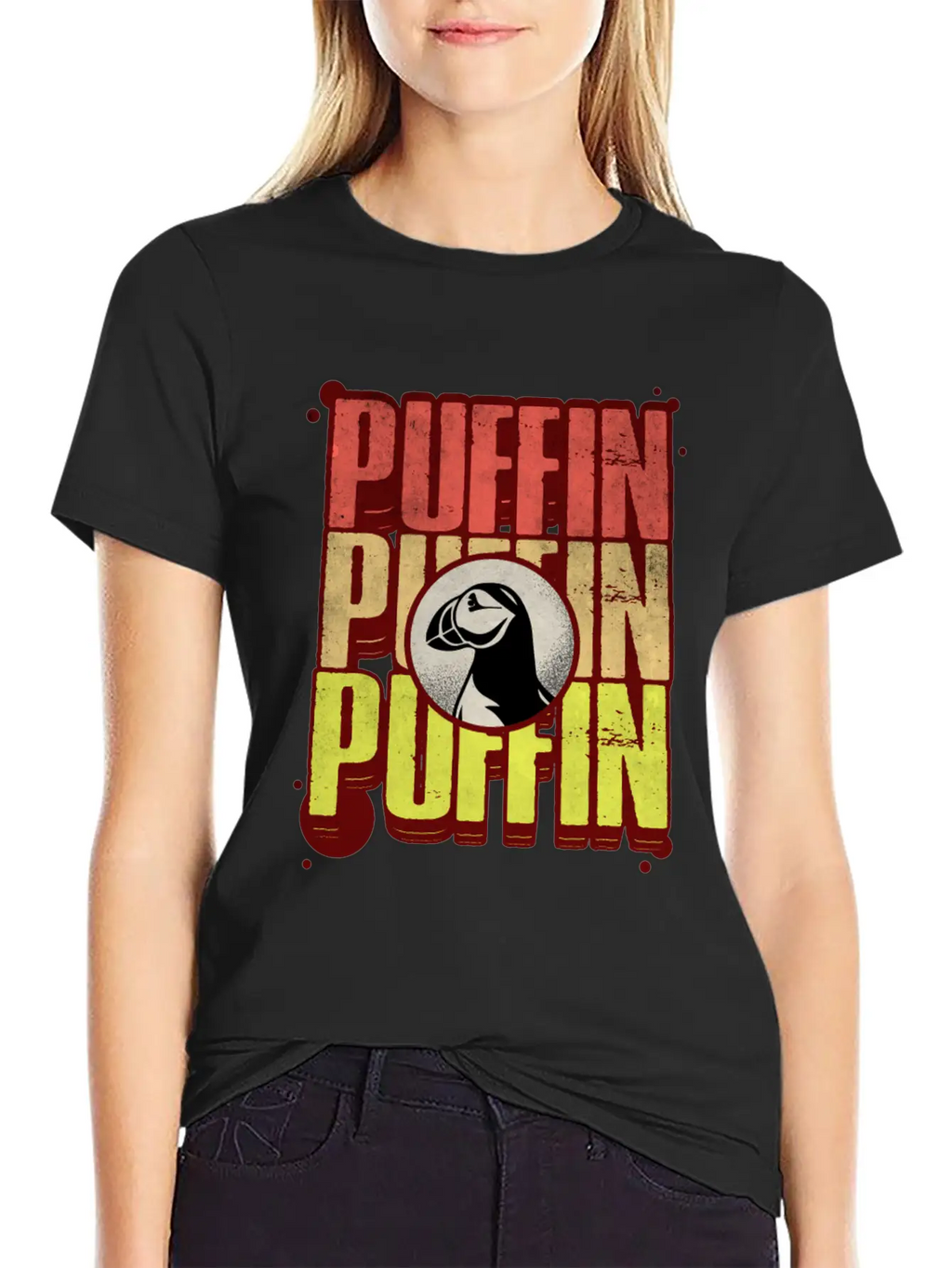 Puffin Puffin Puffin Casual Graphic T-Shirt – Simple And Comfortable Daily Wear