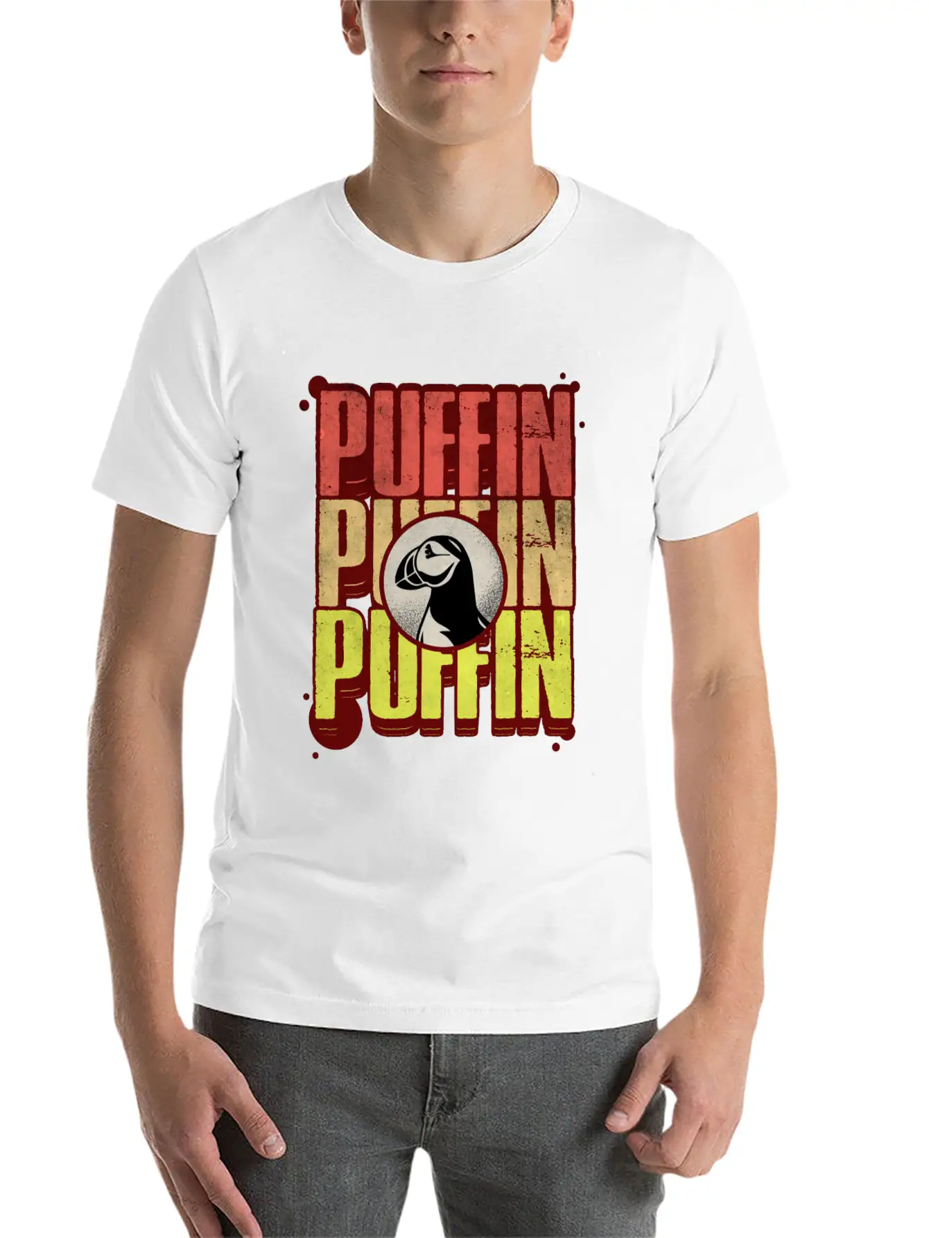 Puffin Puffin Puffin Casual Graphic T-Shirt – Simple And Comfortable Daily Wear
