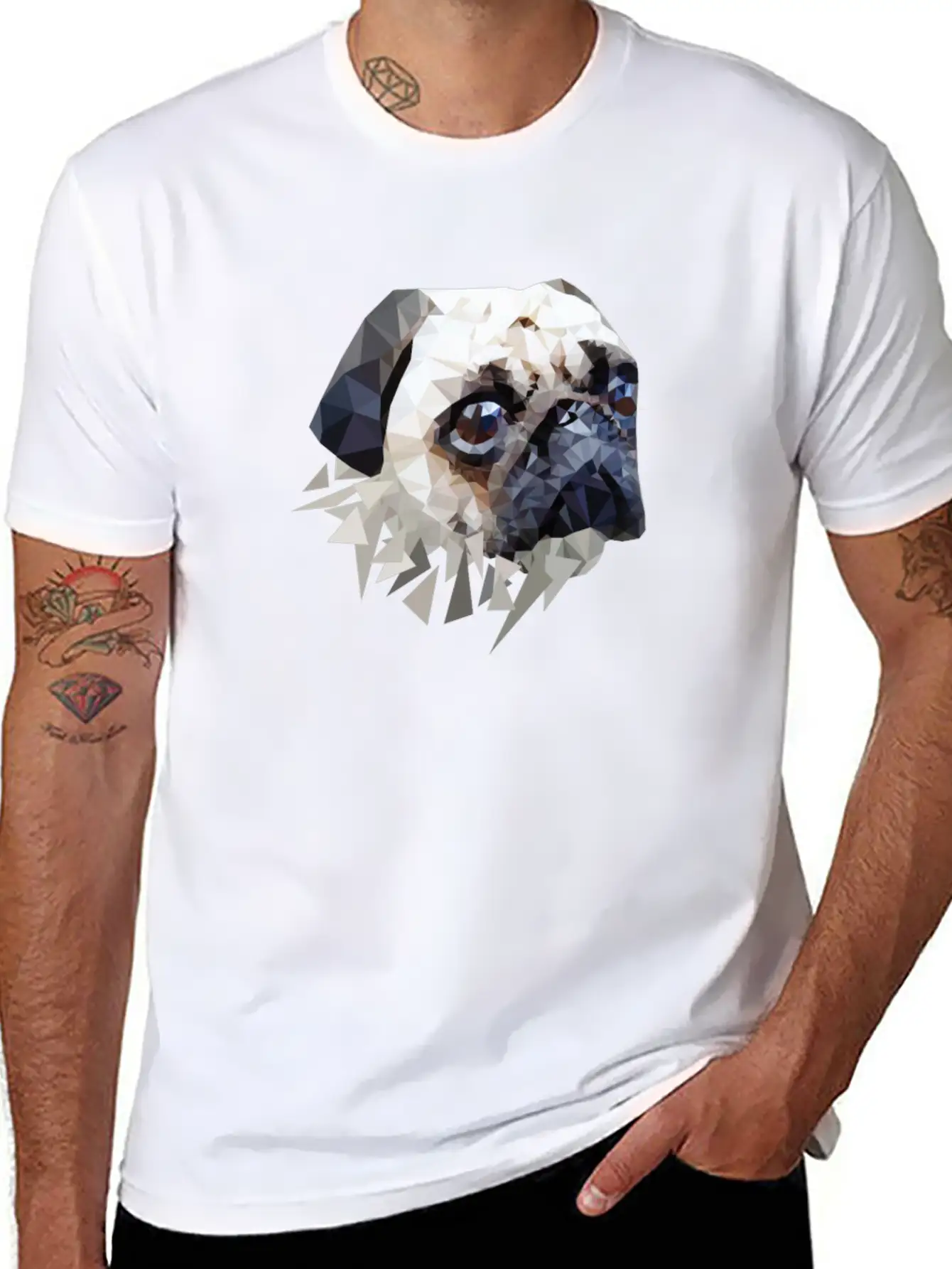 Pug Dog Unisex Casual T-Shirt – Clean Design For Daily Comfort