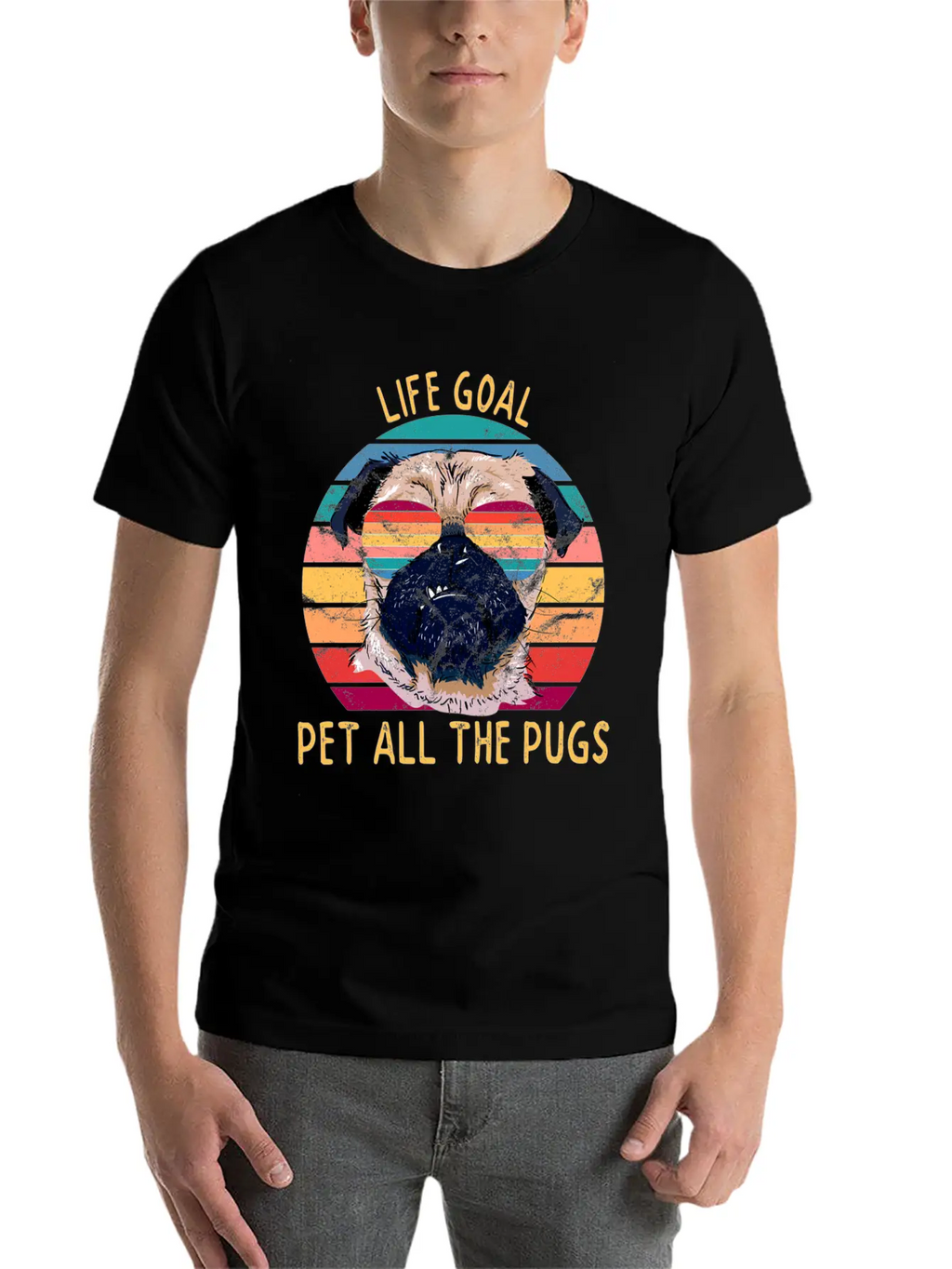 Pug Gifts Life Goal Pet All The Pugs Classic Fit Graphic Tee For Daily Comfort – Unisex Cotton Shirt