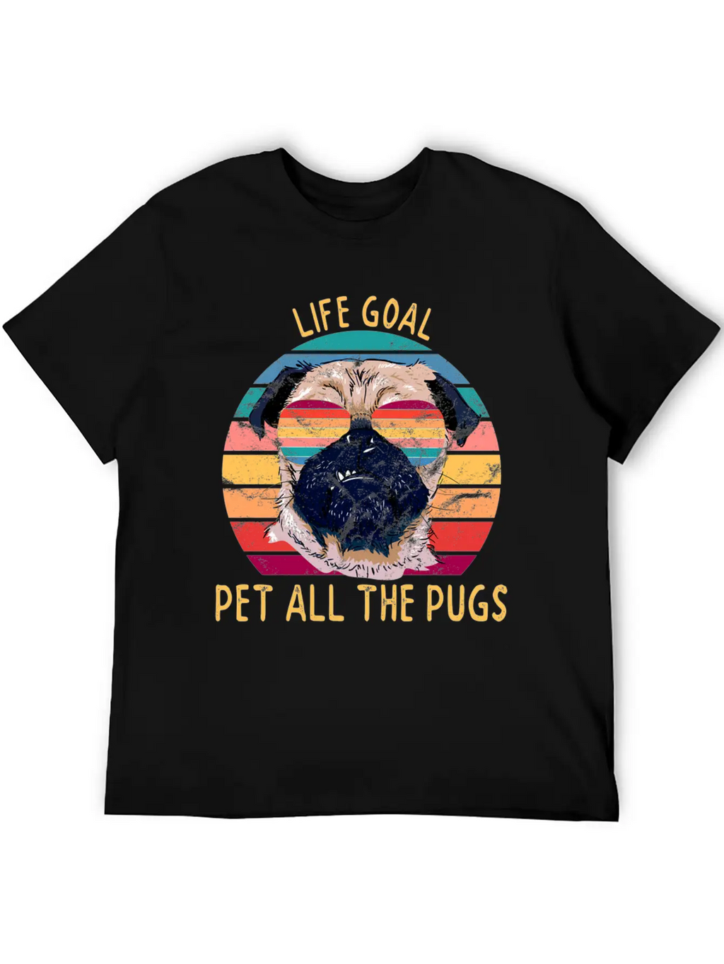 Pug Gifts Life Goal Pet All The Pugs Classic Fit Graphic Tee For Daily Comfort – Unisex Cotton Shirt