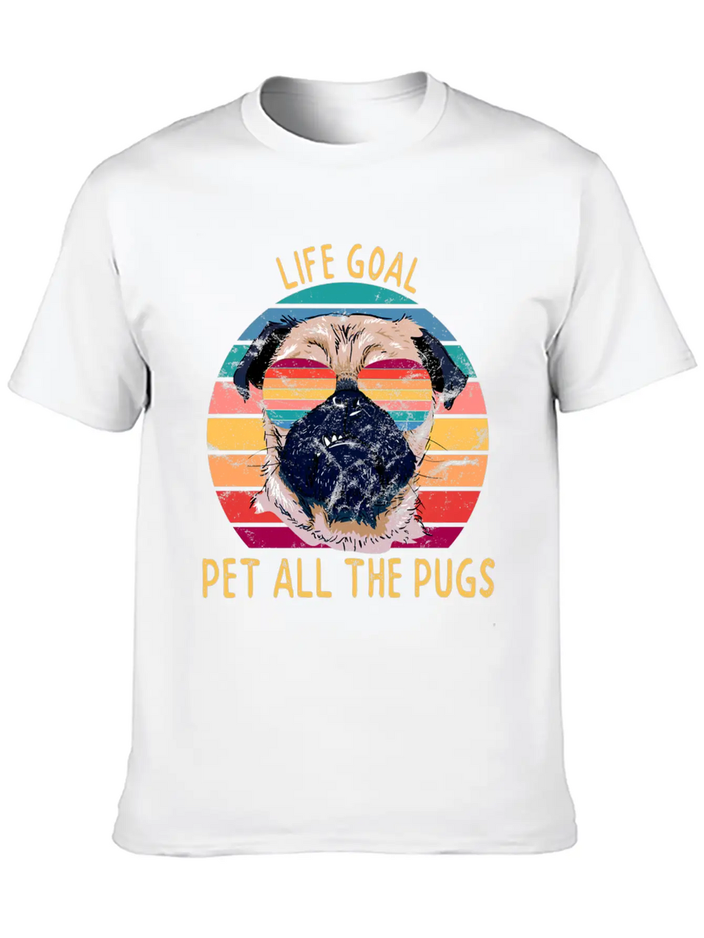 Pug Gifts Life Goal Pet All The Pugs Classic Fit Graphic Tee For Daily Comfort – Unisex Cotton Shirt