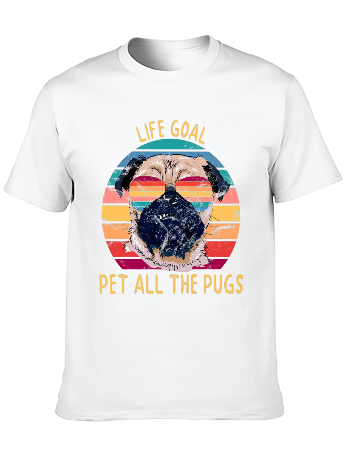 Pug Gifts Life Goal Pet All The Pugs Classic Fit Graphic Tee For Daily Comfort – Unisex Cotton Shirt