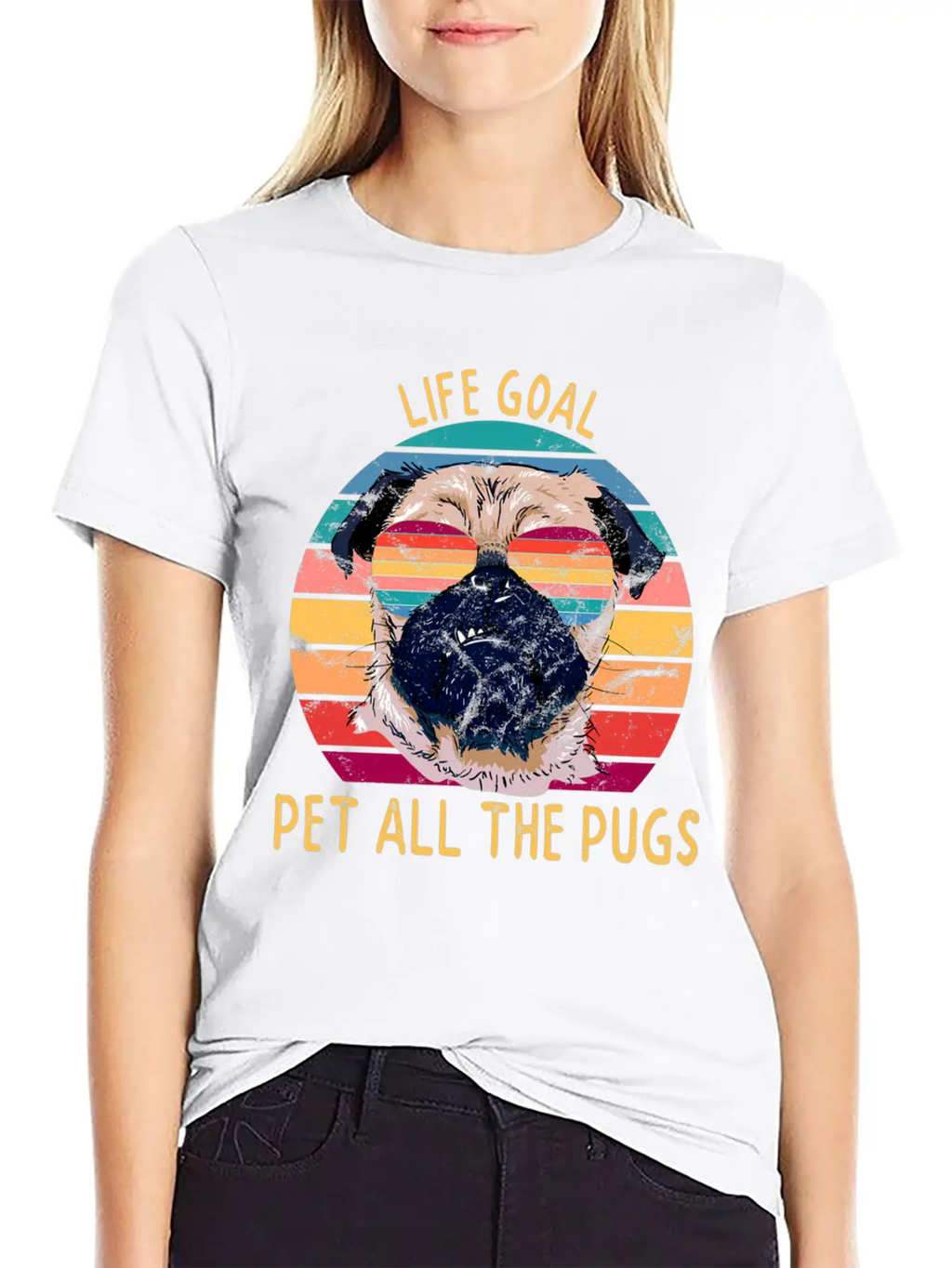 Pug Gifts Life Goal Pet All The Pugs Classic Fit Graphic Tee For Daily Comfort – Unisex Cotton Shirt