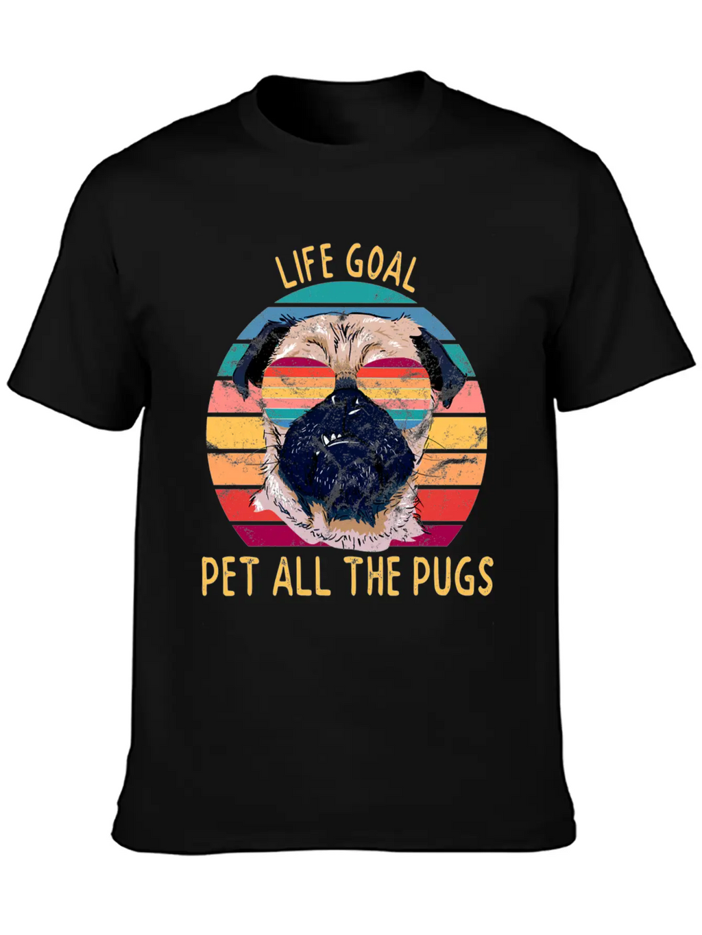 Pug Gifts Life Goal Pet All The Pugs Classic Fit Graphic Tee For Daily Comfort – Unisex Cotton Shirt