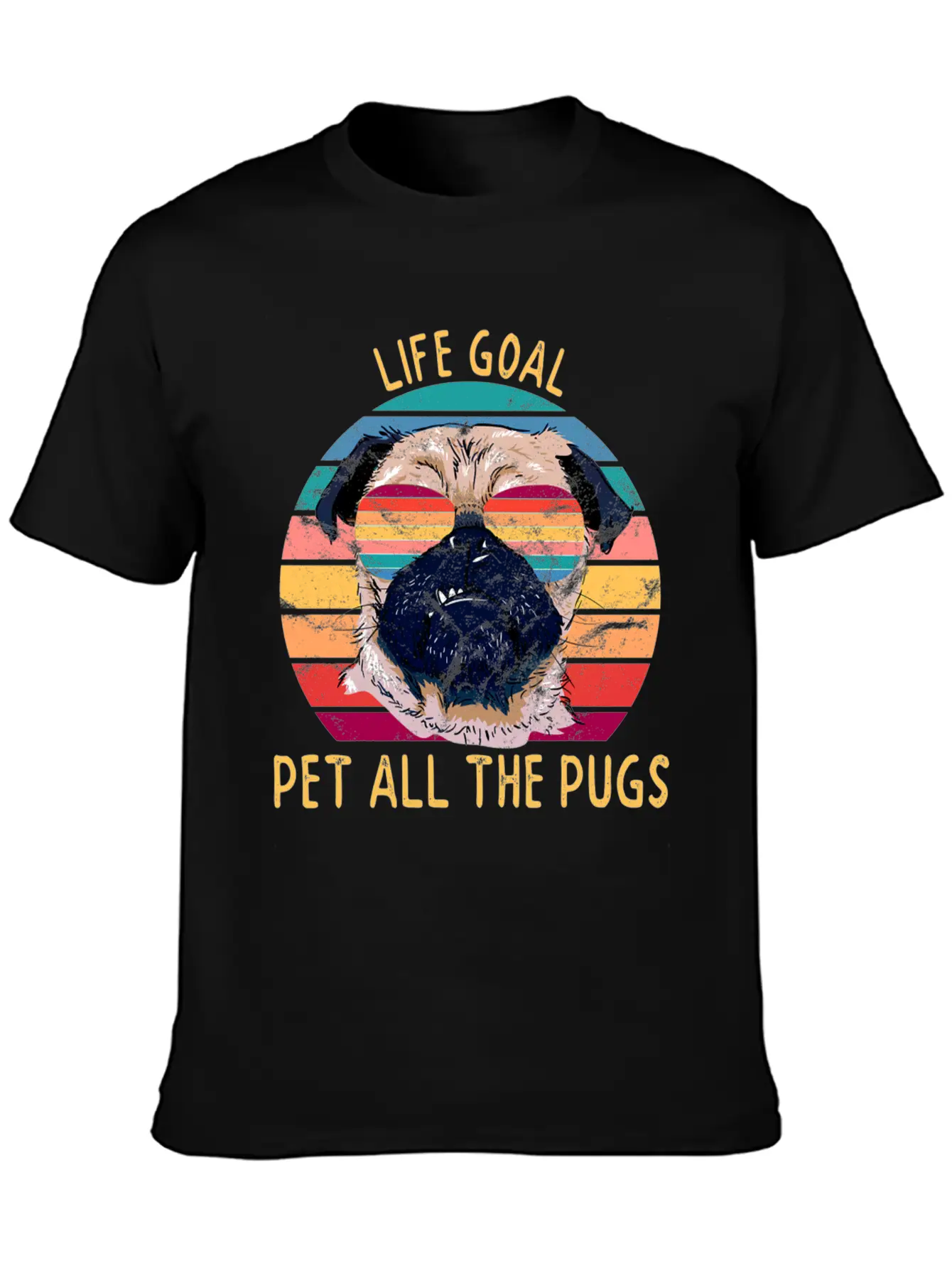 Pug Gifts Life Goal Pet All The Pugs Classic Fit Graphic Tee For Daily Comfort – Unisex Cotton Shirt