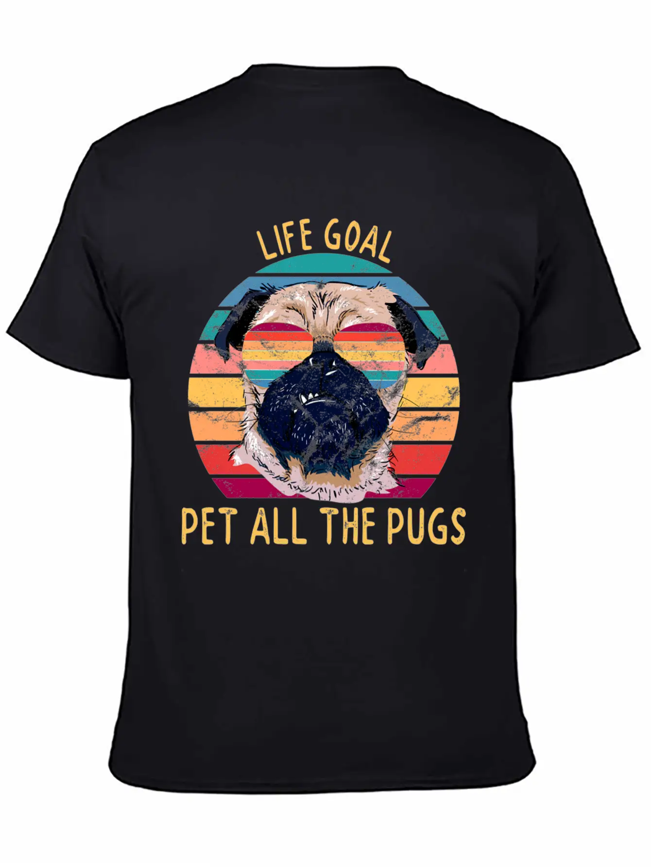 Pug Gifts Life Goal Pet All The Pugs Classic Fit Graphic Tee For Daily Comfort – Unisex Cotton Shirt
