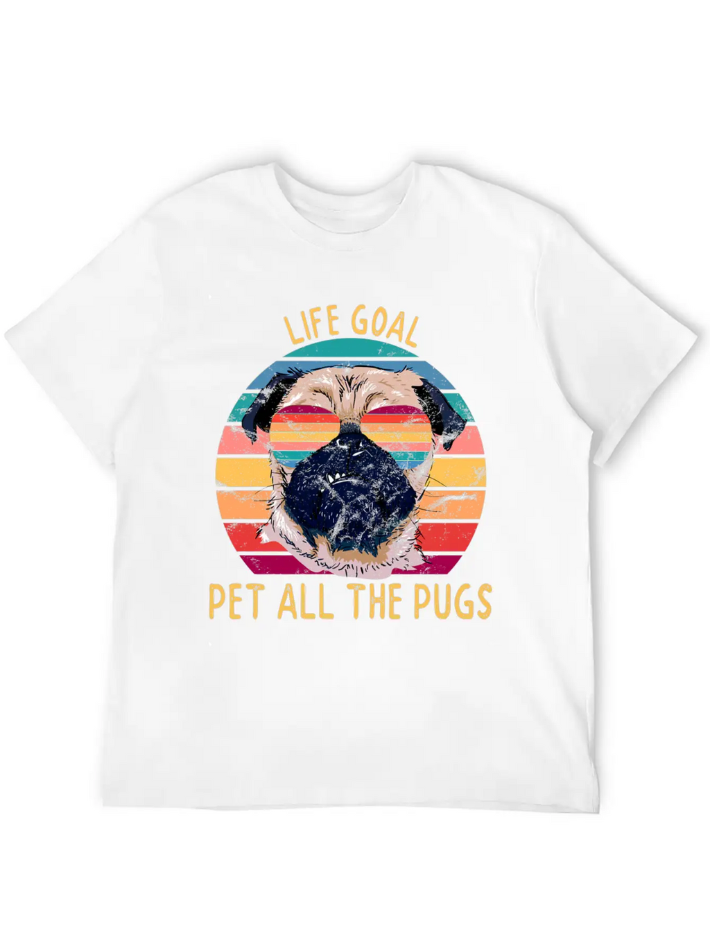 Pug Gifts Life Goal Pet All The Pugs Classic Fit Graphic Tee For Daily Comfort – Unisex Cotton Shirt