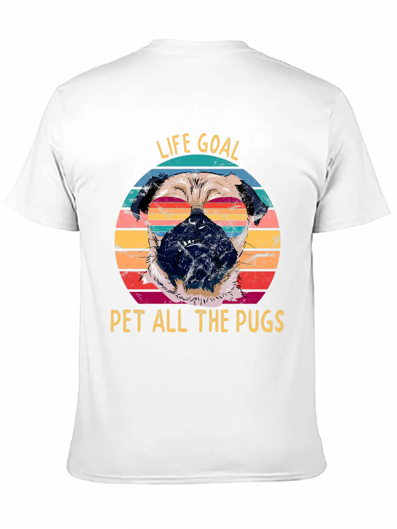 Pug Gifts Life Goal Pet All The Pugs Classic Fit Graphic Tee For Daily Comfort – Unisex Cotton Shirt