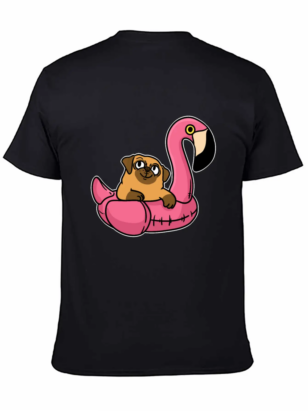 Pug On Flamingo Unisex Casual T-Shirt – Clean Design For Daily Comfort