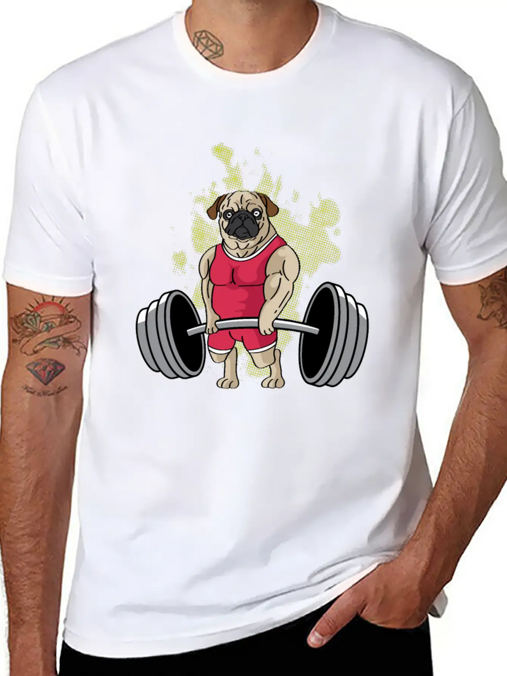 Pug Weightlifting Workout Coach Gift Unisex Casual T-Shirt – Clean Design For Daily Comfort