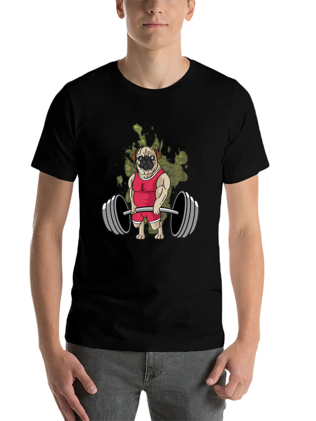 Pug Weightlifting Workout Coach Gift Unisex Casual T-Shirt – Clean Design For Daily Comfort