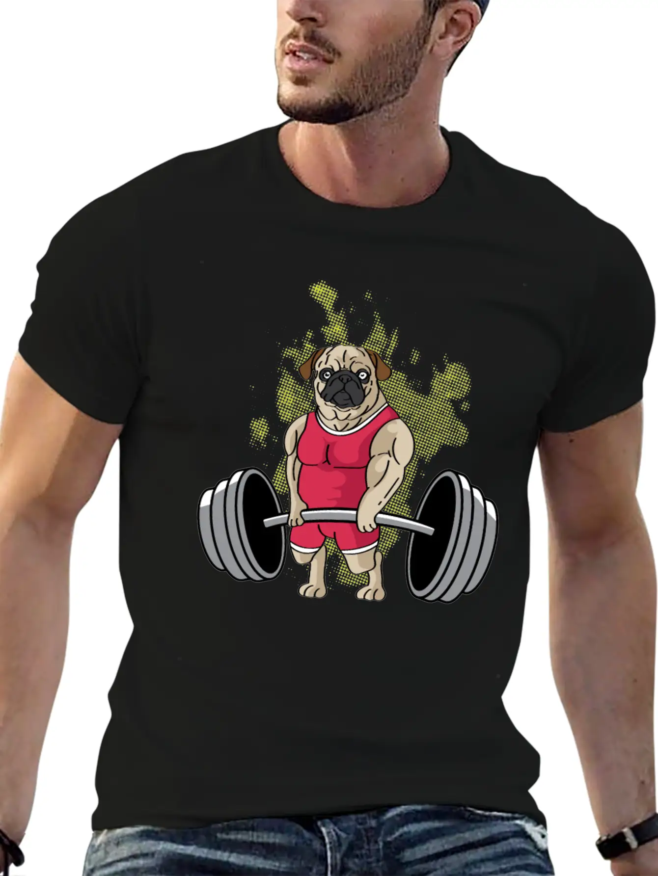 Pug Weightlifting Workout Coach Gift Unisex Casual T-Shirt – Clean Design For Daily Comfort