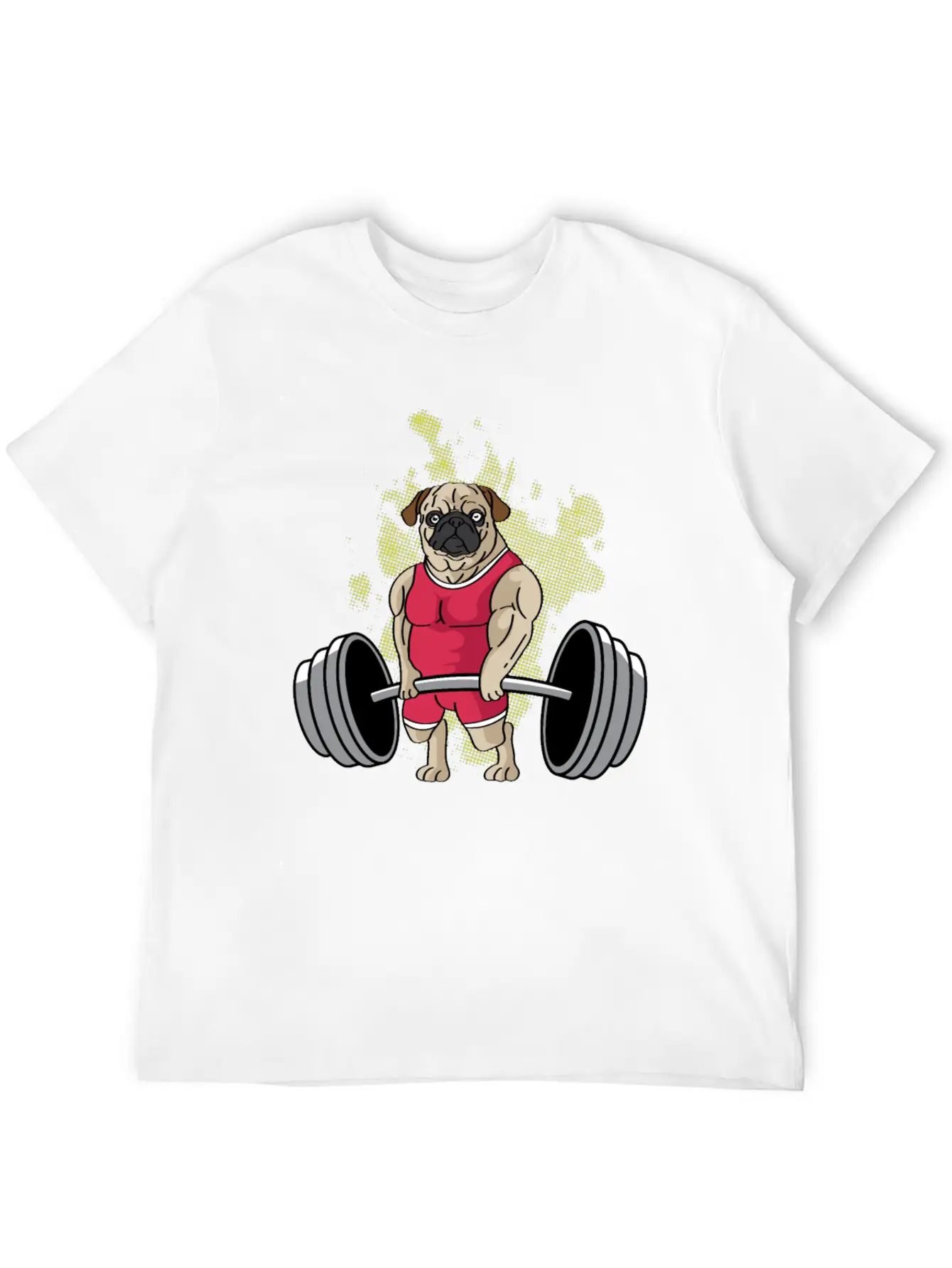 Pug Weightlifting Workout Coach Gift Unisex Casual T-Shirt – Clean Design For Daily Comfort