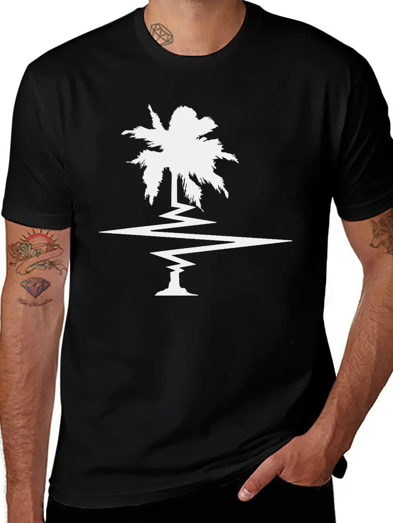 Pulse Heartbeat Frequency Palm Party Text Text Sum Unisex Casual T-Shirt – Clean Design For Daily Comfort