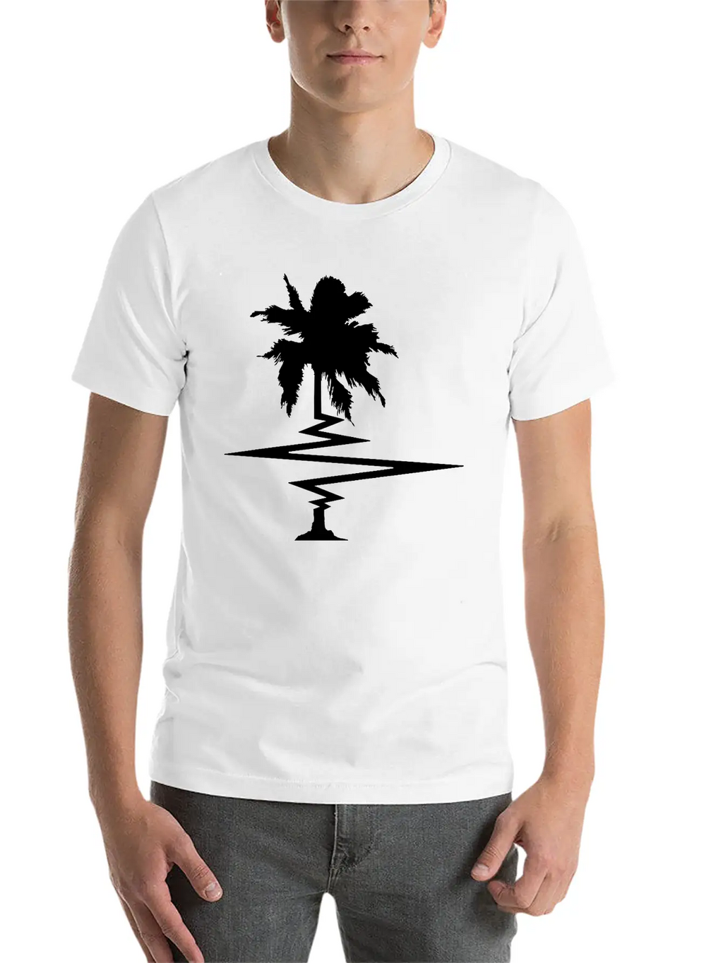 Pulse Heartbeat Frequency Palm Party Text Text Sum Unisex Casual T-Shirt – Clean Design For Daily Comfort