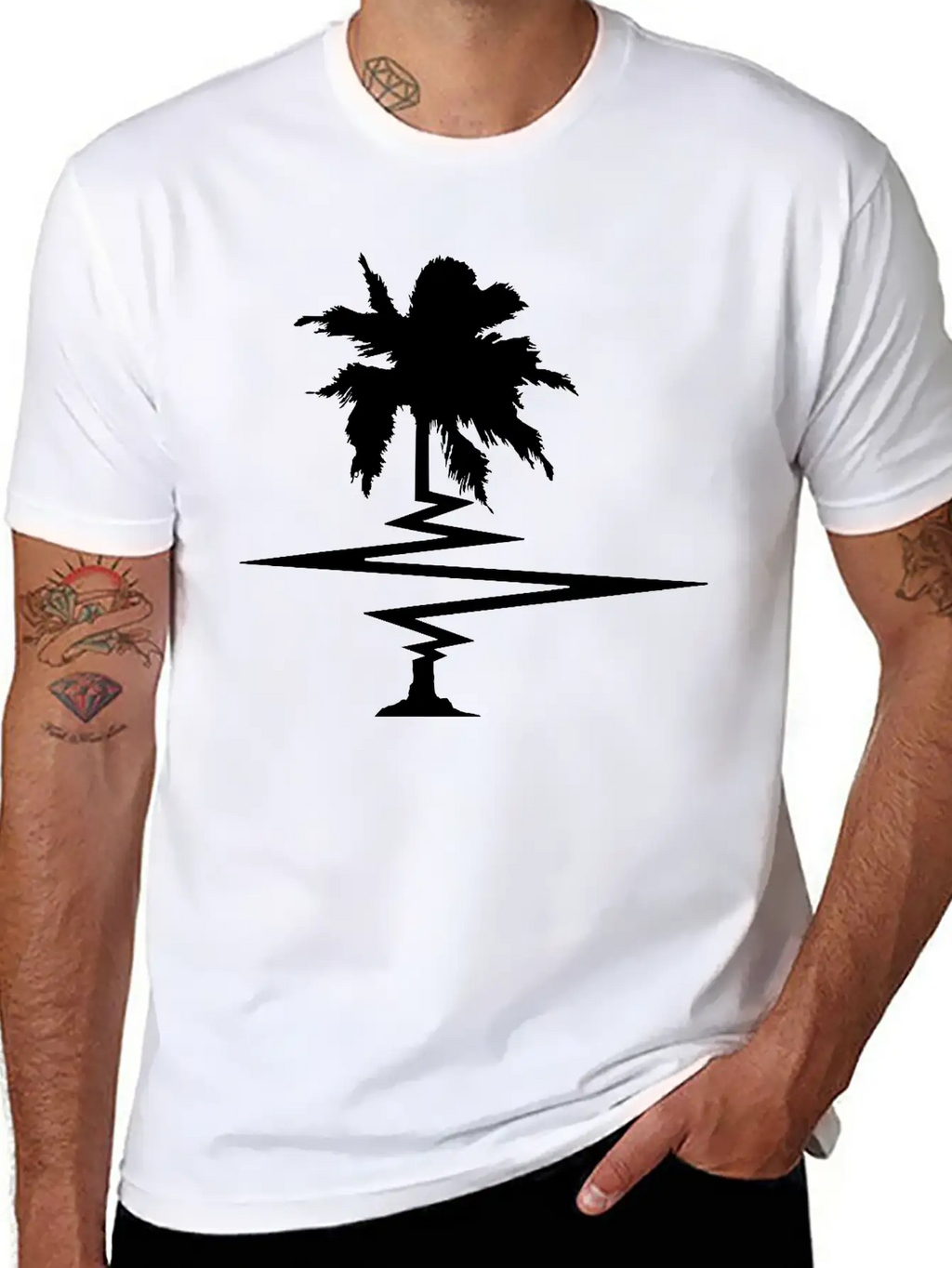 Pulse Heartbeat Frequency Palm Party Text Text Sum Unisex Casual T-Shirt – Clean Design For Daily Comfort
