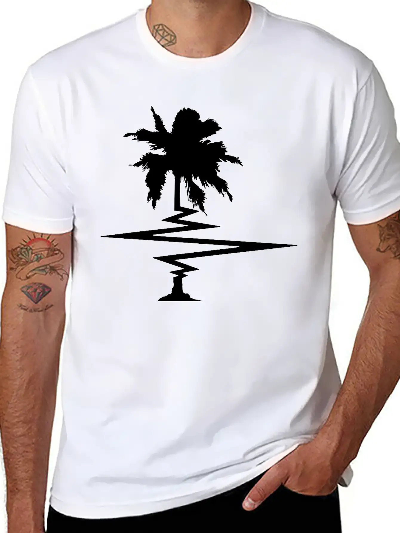 Pulse Heartbeat Frequency Palm Party Text Text Sum Unisex Casual T-Shirt – Clean Design For Daily Comfort