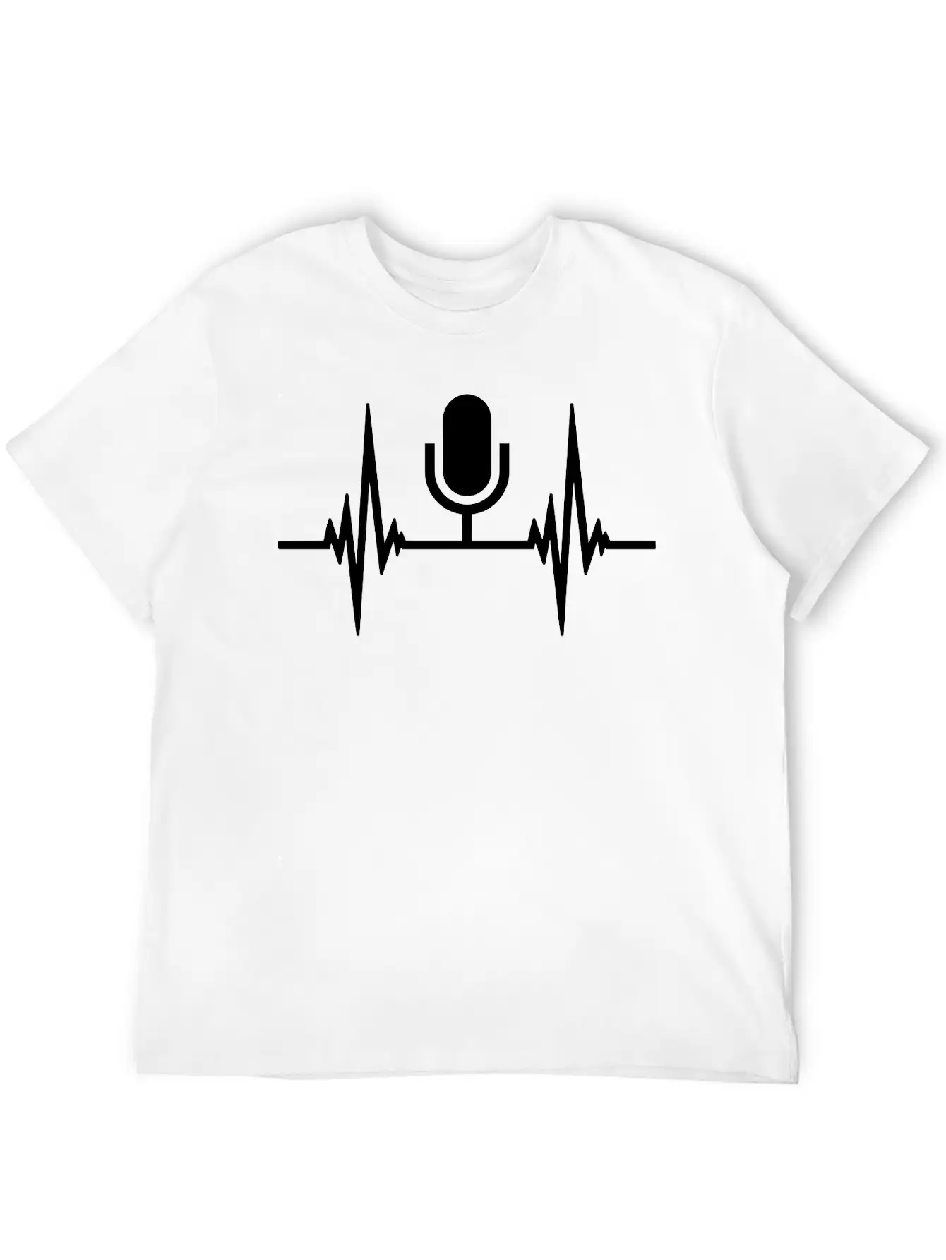 Pulse Heartbeat Microphone Essential Cotton Tee For Daily Outfits – Unisex Style