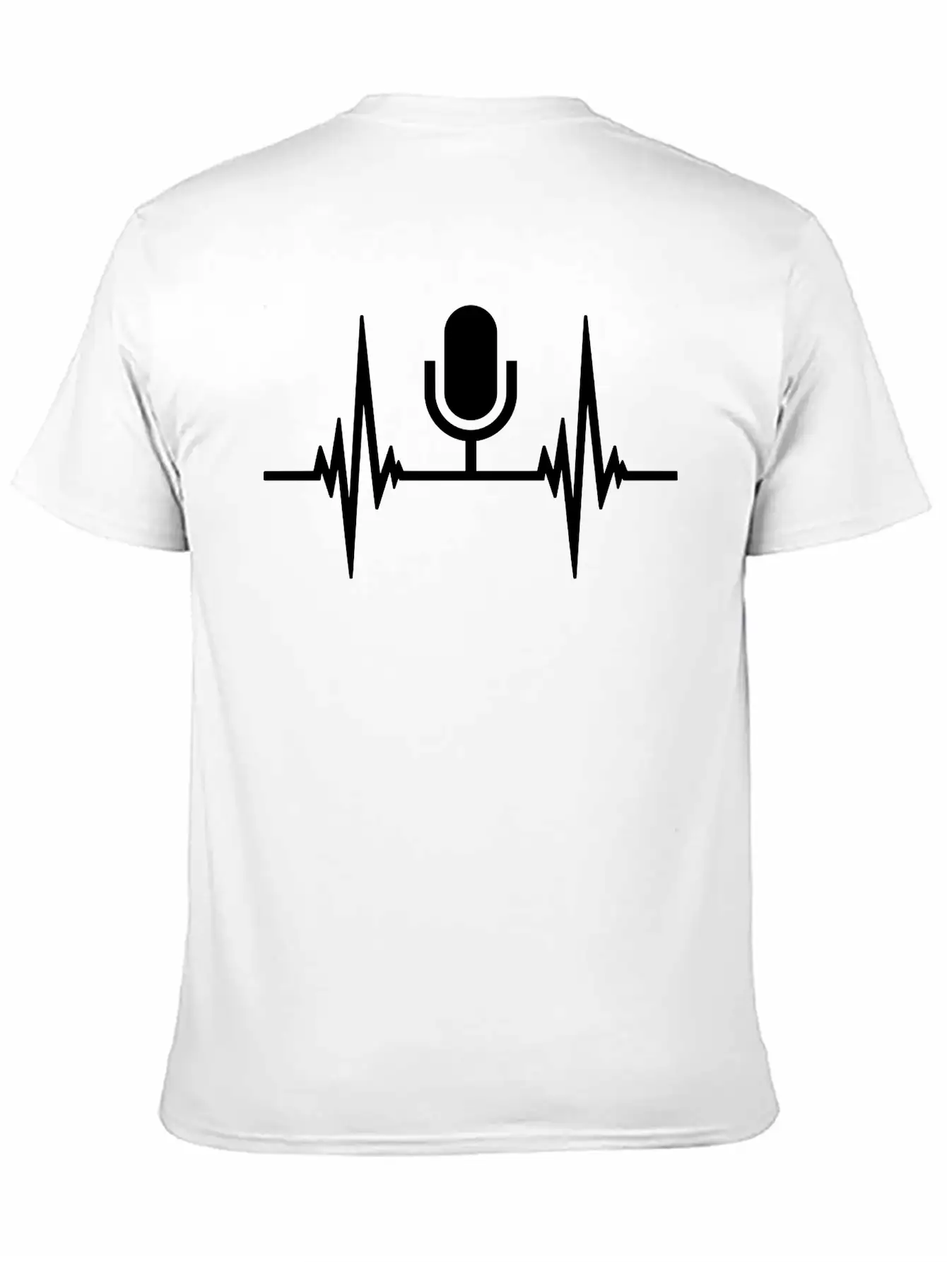 Pulse Heartbeat Microphone Essential Cotton Tee For Daily Outfits – Unisex Style