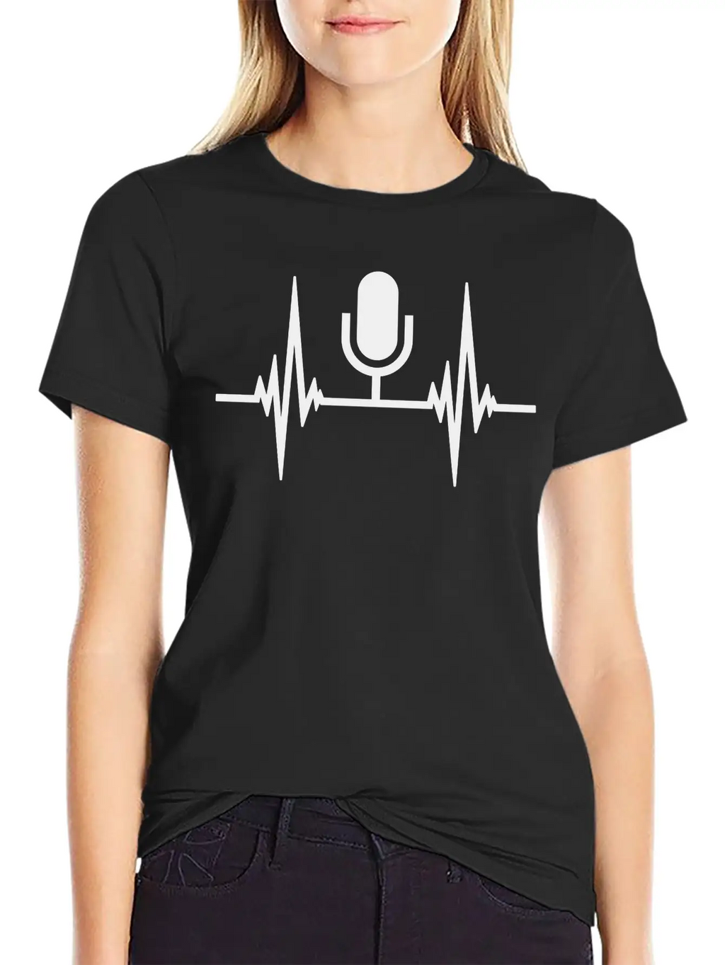 Pulse Heartbeat Microphone Essential Cotton Tee For Daily Outfits – Unisex Style