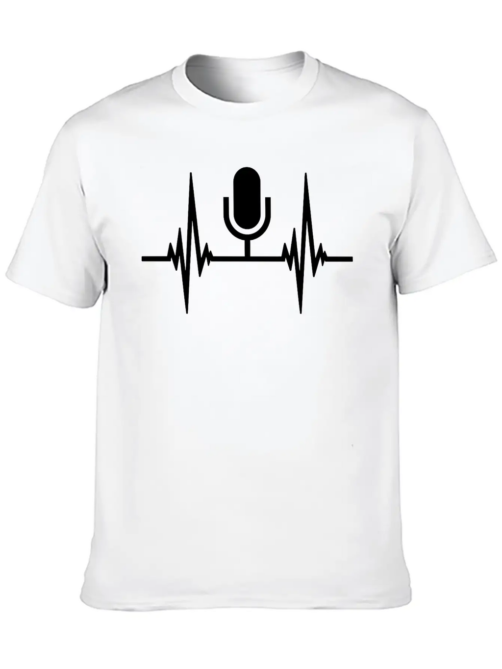 Pulse Heartbeat Microphone Essential Cotton Tee For Daily Outfits – Unisex Style