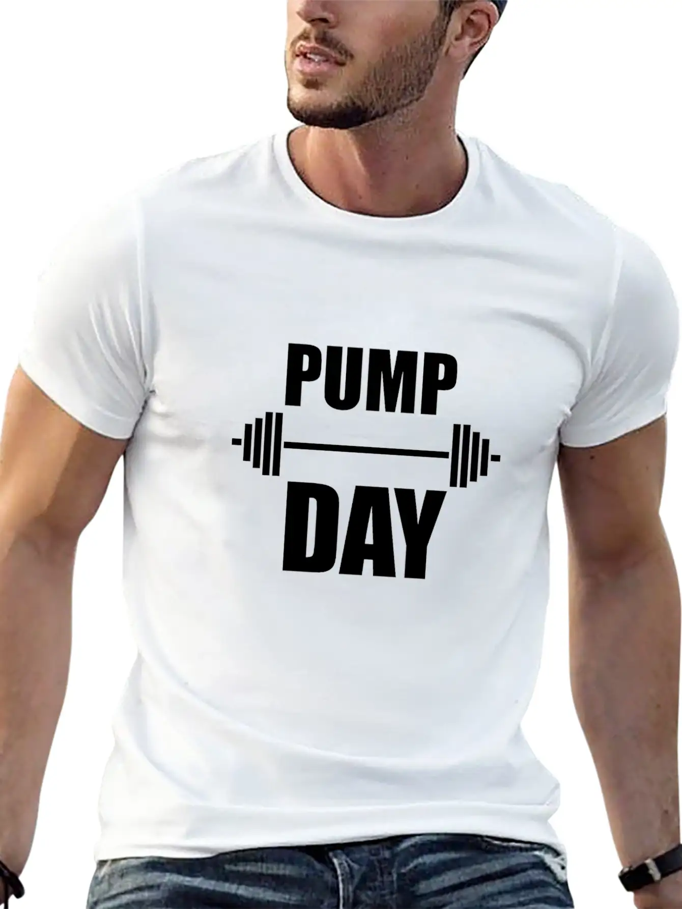 Pump Day Lift Weights Unisex Casual T-Shirt – Clean Design For Daily Comfort
