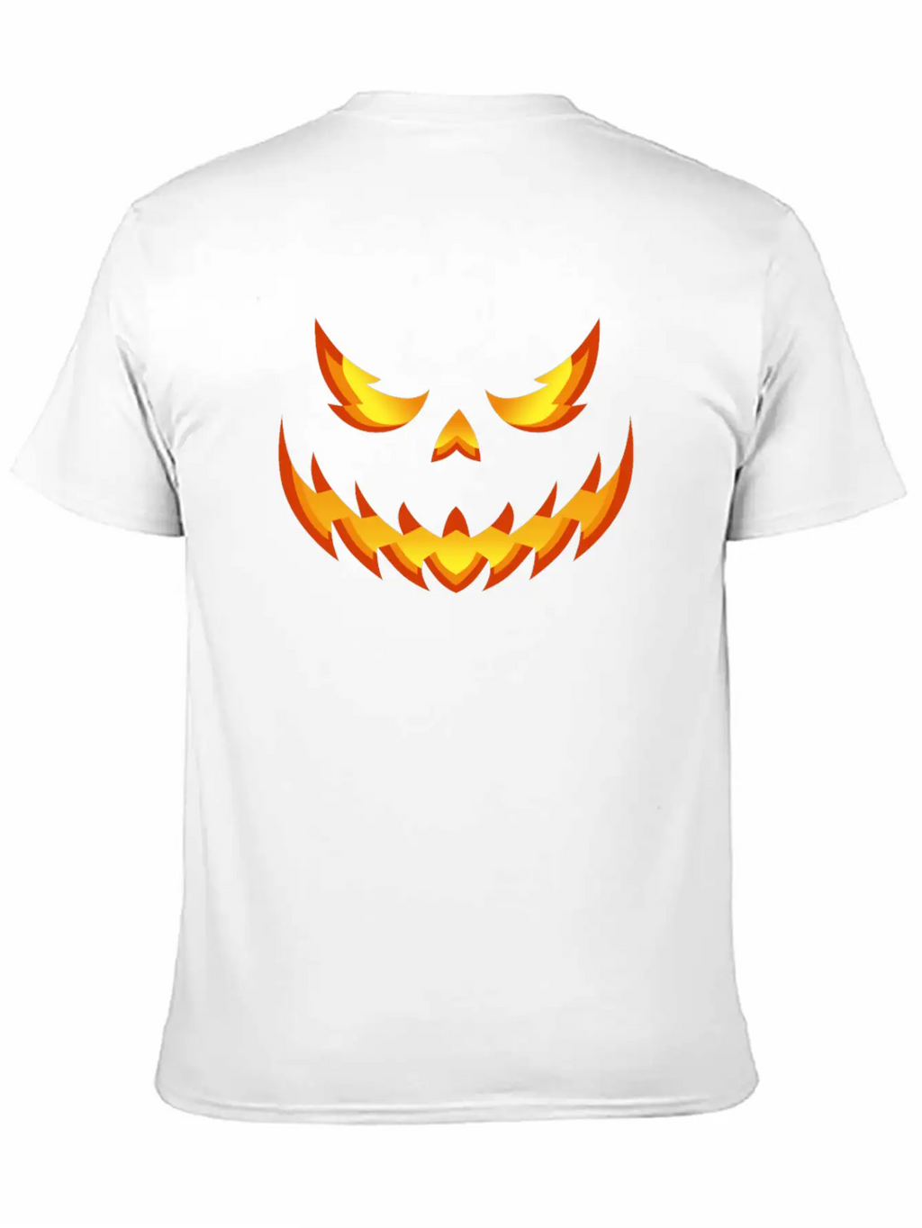 Pumpkin Evil Smile Halloween Jack O'lantern Unisex Casual T-Shirt – Clean Design For Daily Comfort