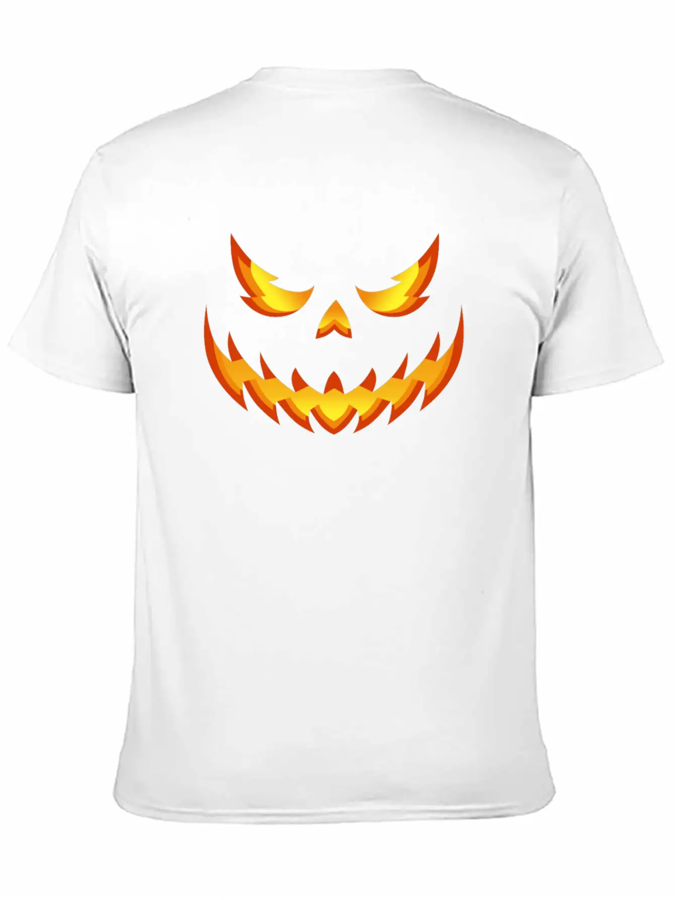 Pumpkin Evil Smile Halloween Jack O'lantern Unisex Casual T-Shirt – Clean Design For Daily Comfort