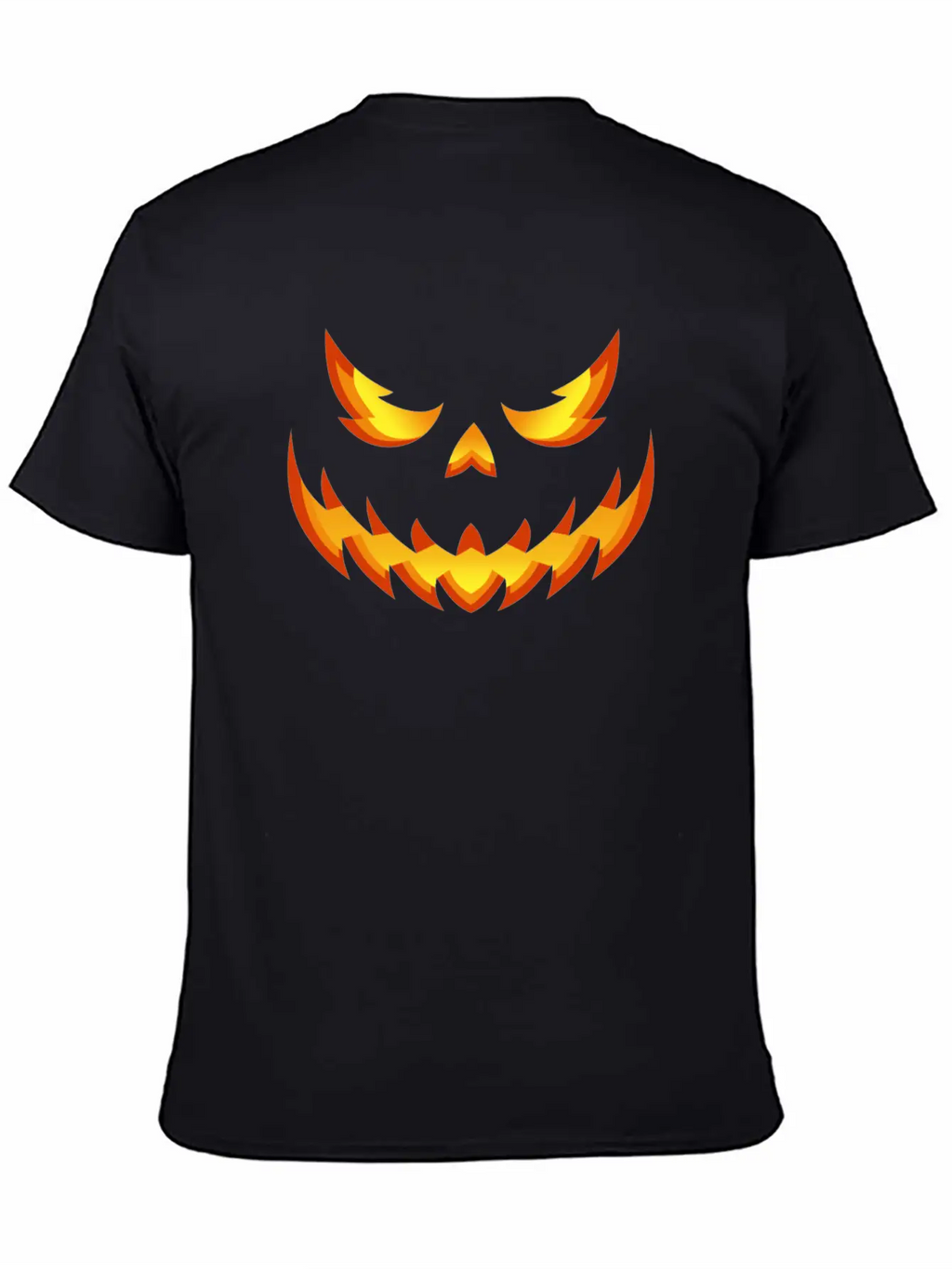 Pumpkin Evil Smile Halloween Jack O'lantern Unisex Casual T-Shirt – Clean Design For Daily Comfort