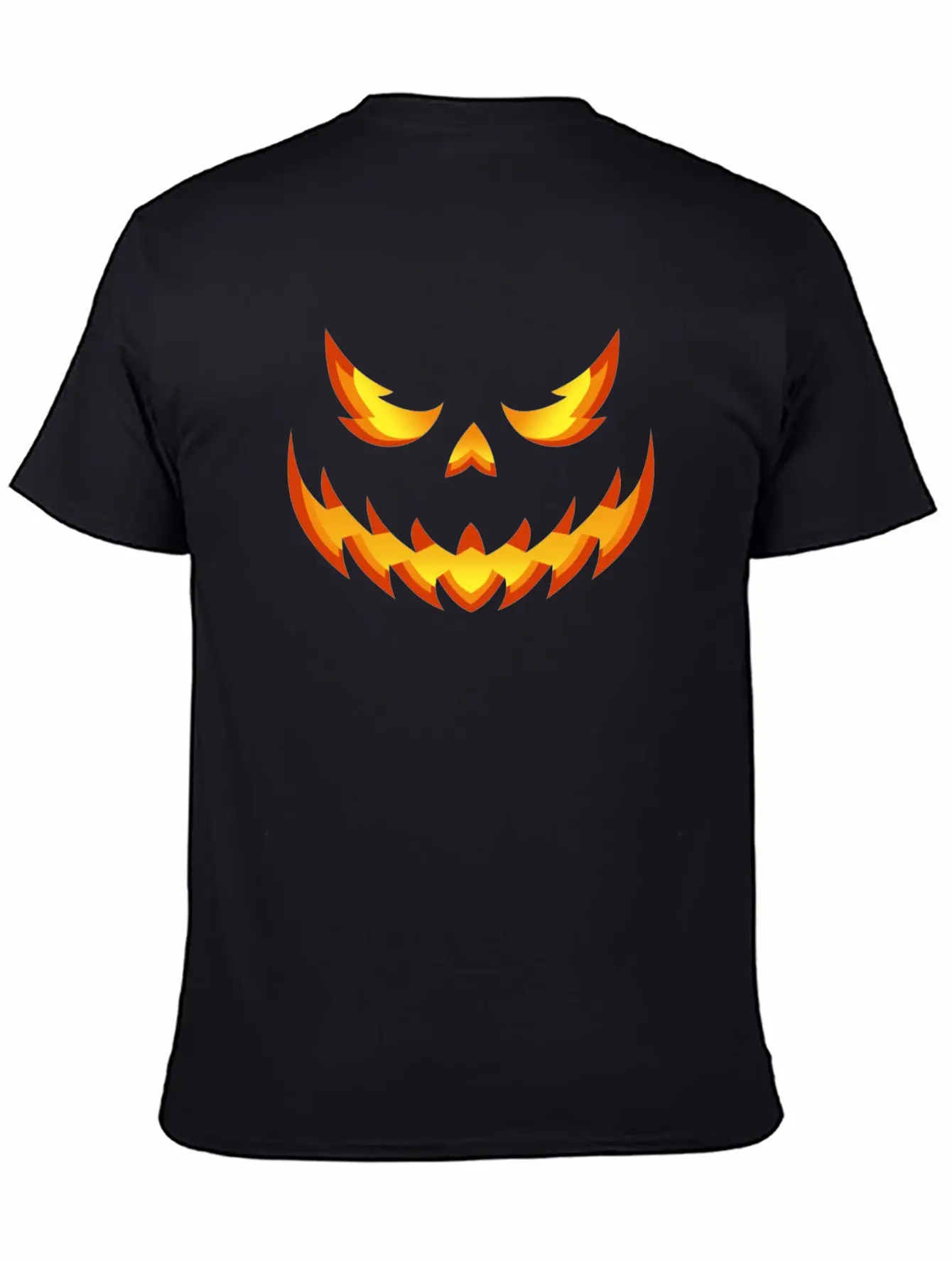 Pumpkin Evil Smile Halloween Jack O'lantern Unisex Casual T-Shirt – Clean Design For Daily Comfort