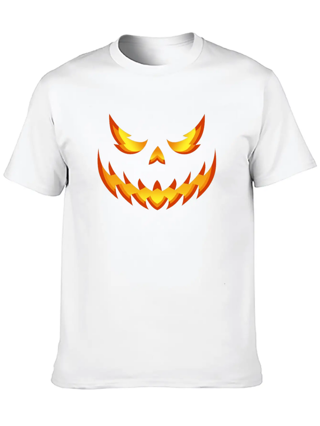 Pumpkin Evil Smile Halloween Jack O'lantern Unisex Casual T-Shirt – Clean Design For Daily Comfort